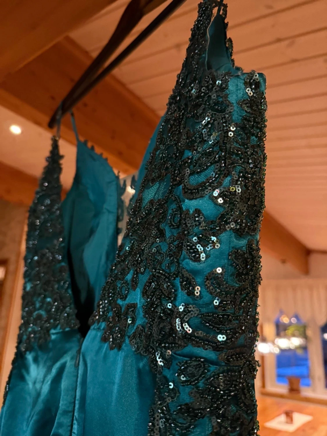 Mörkgrön balklänning  - 5