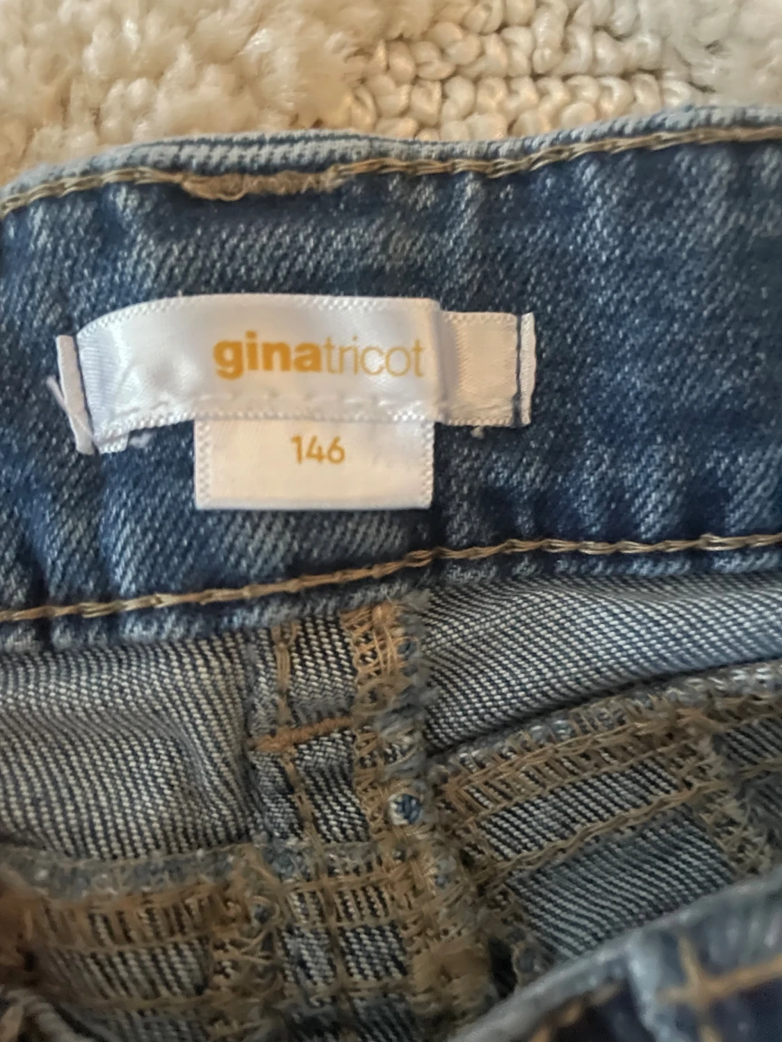Blå jeans från Gina Tricot, stl 146 - 2