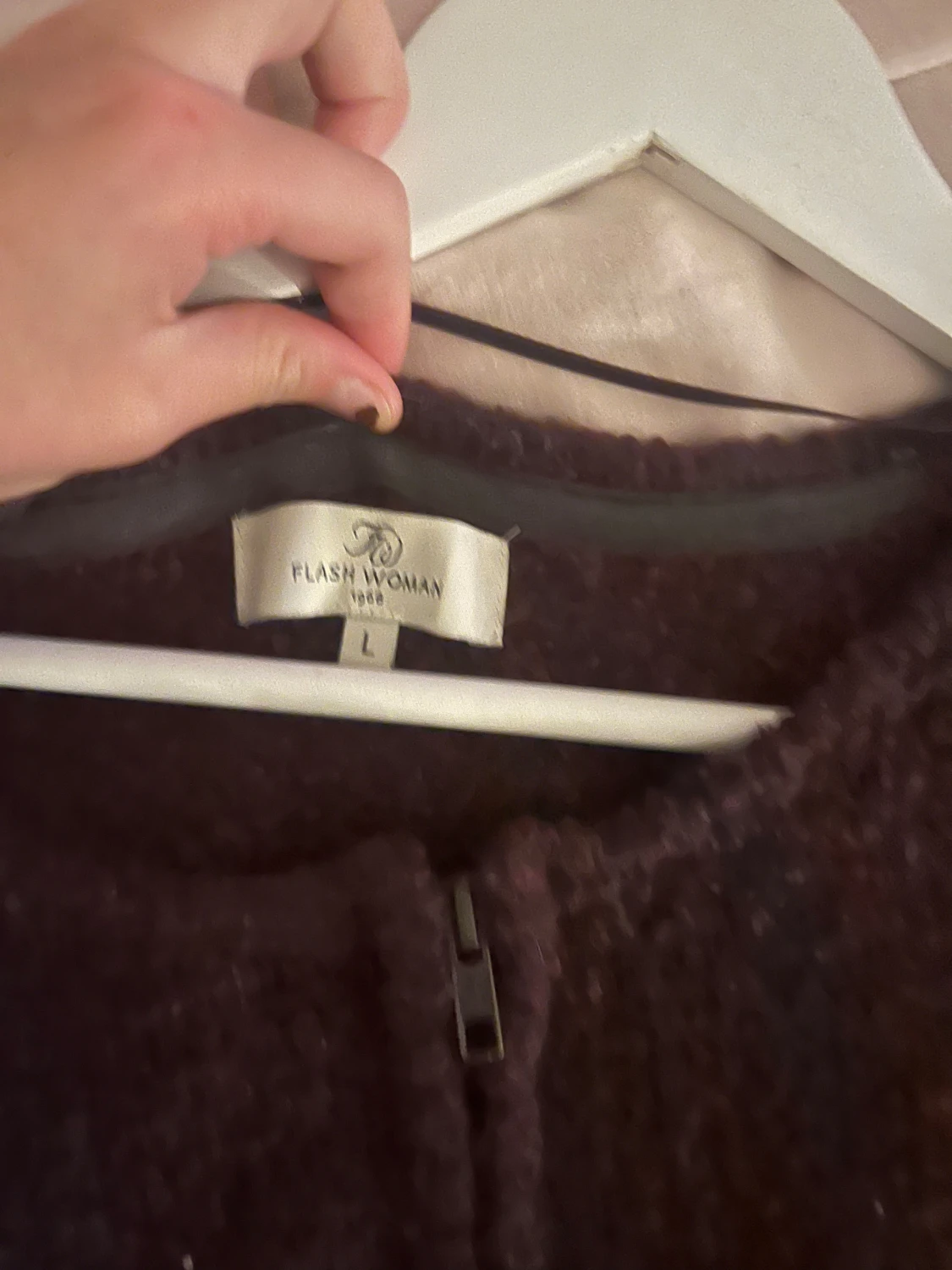 Mörkbrun teddyjacka från Flash Woman - 1