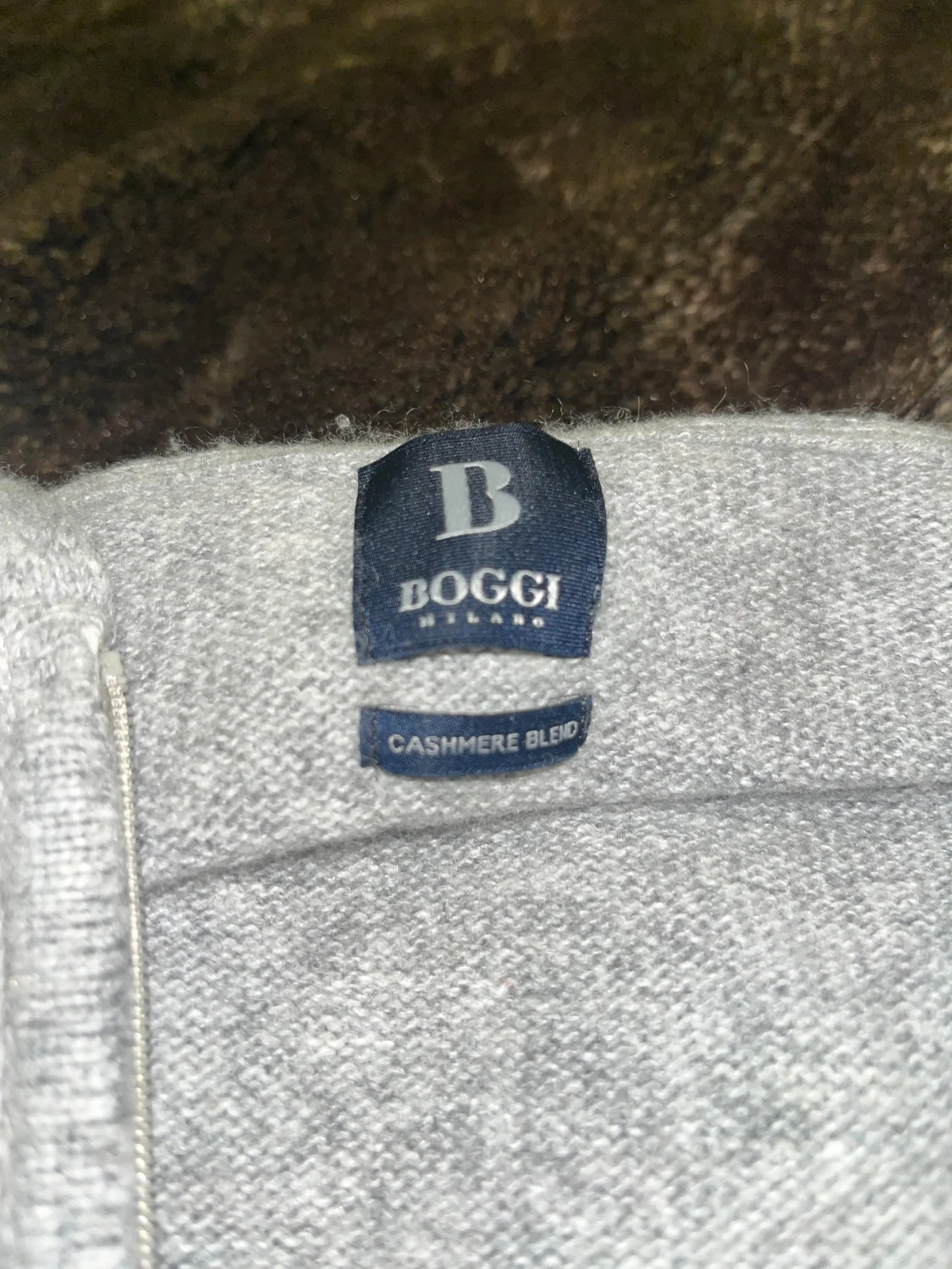 Grå hoodie med dragkedja från Boggi Storlek M - 4