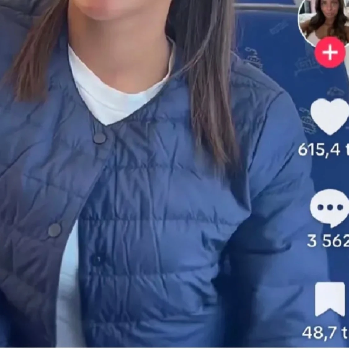 !INTRESSEKOLL! Mörkblå quiltad jacka🤍