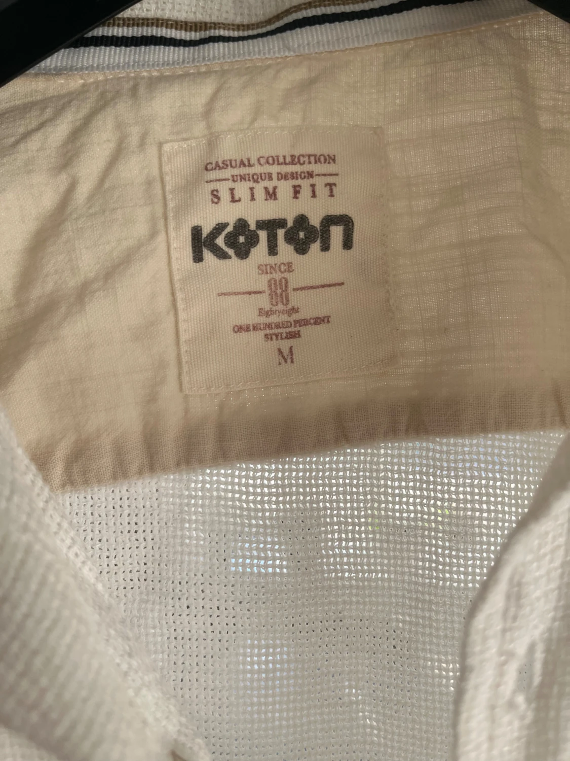 Vit slim fit skjorta från Koton - 1