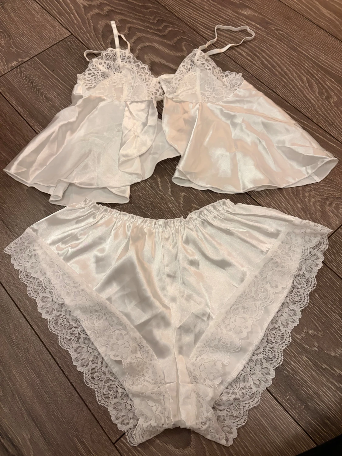 Vitt pyjamas set - 3