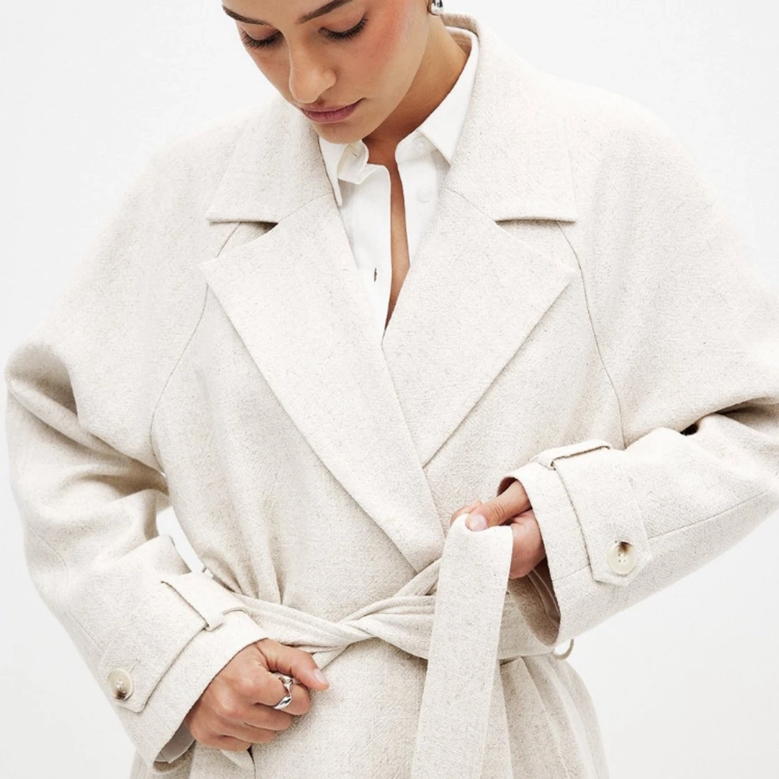 Beige linnekappa NA-KD - 4