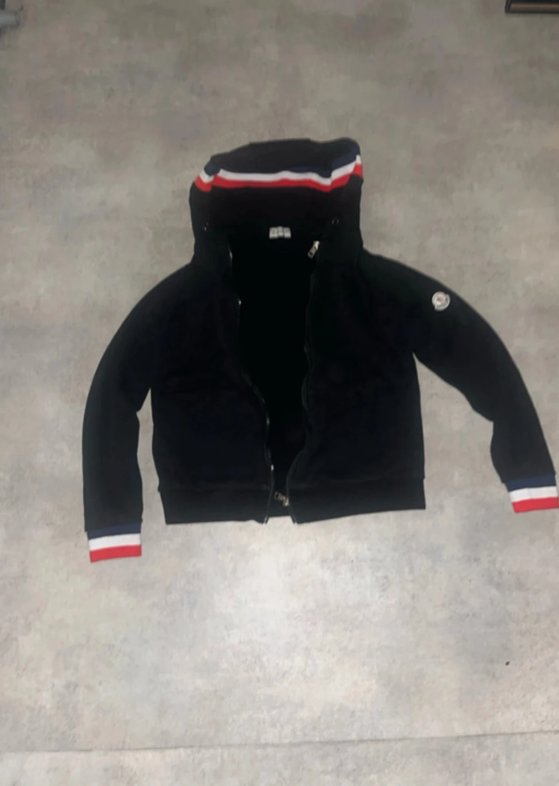 Svart Moncler zip