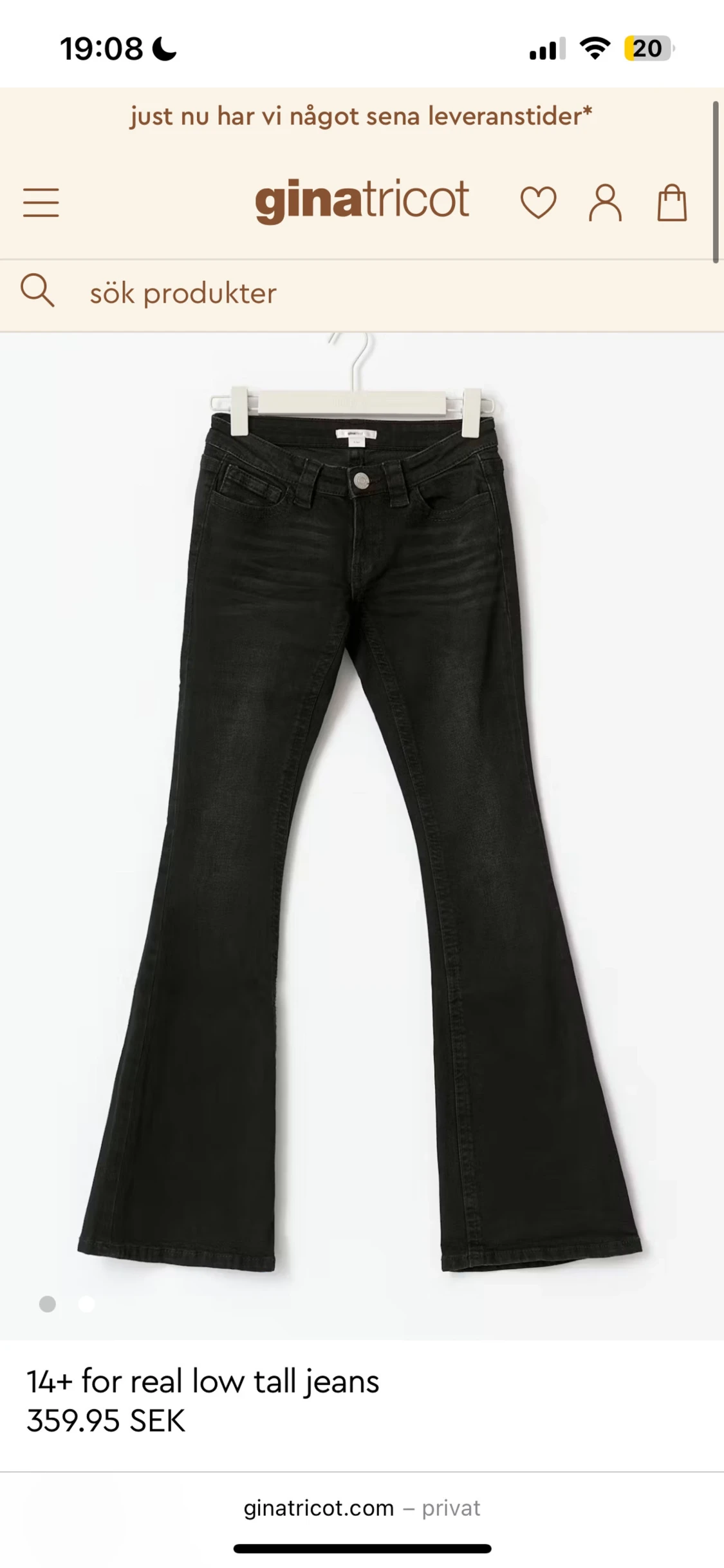Svarta bootcut jeans från Gina Tricot