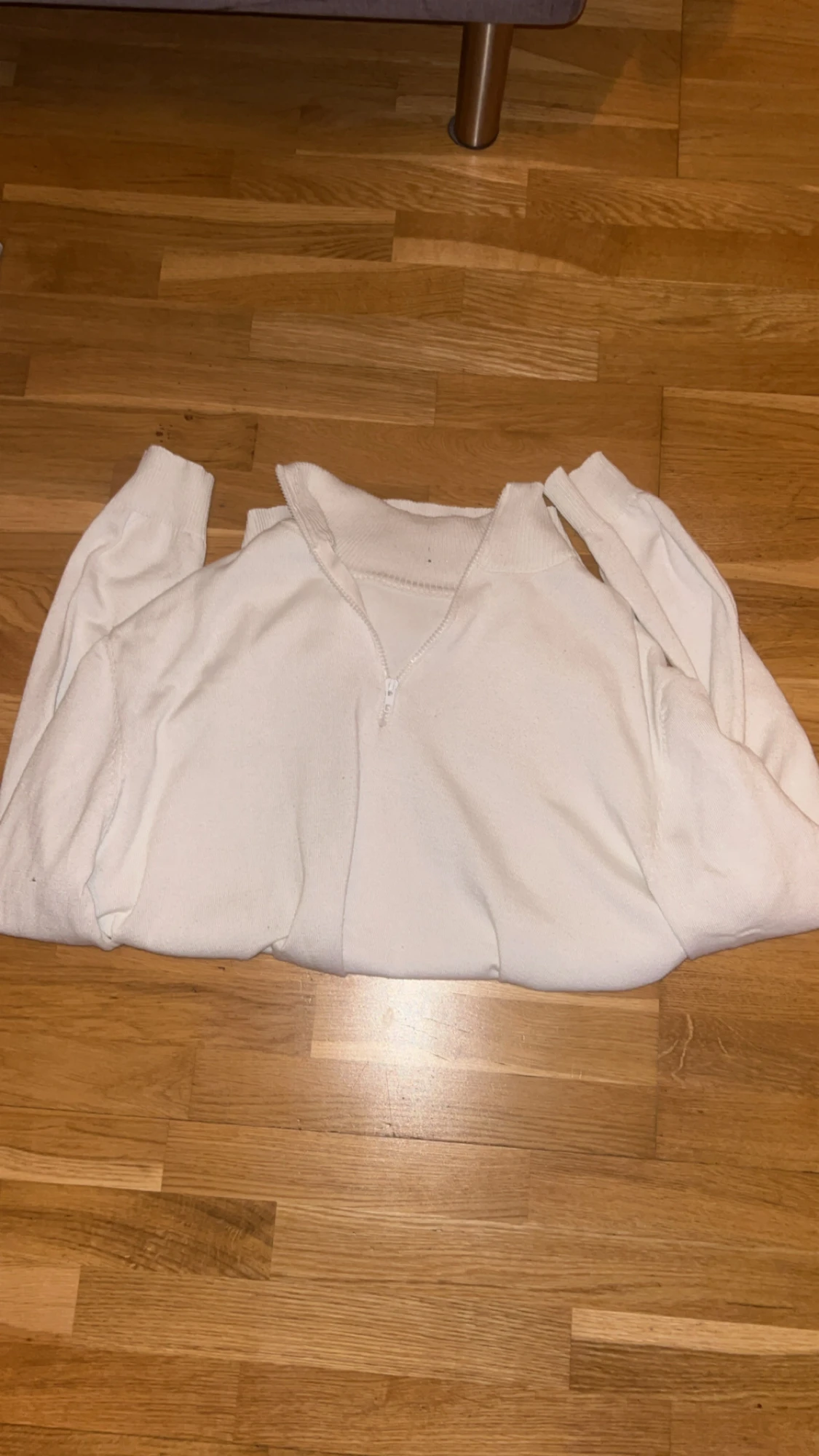 Vit Kashmir half zip tröja