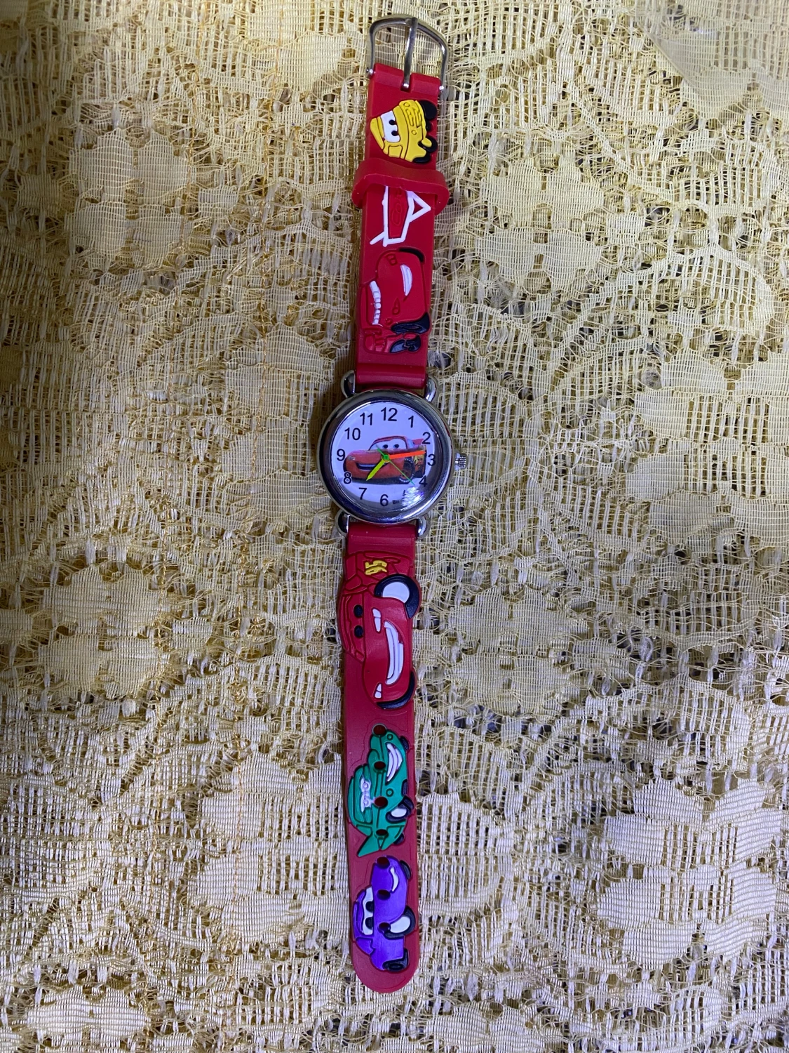 Färgglad Cars barn klocka med bilmotiv - 1