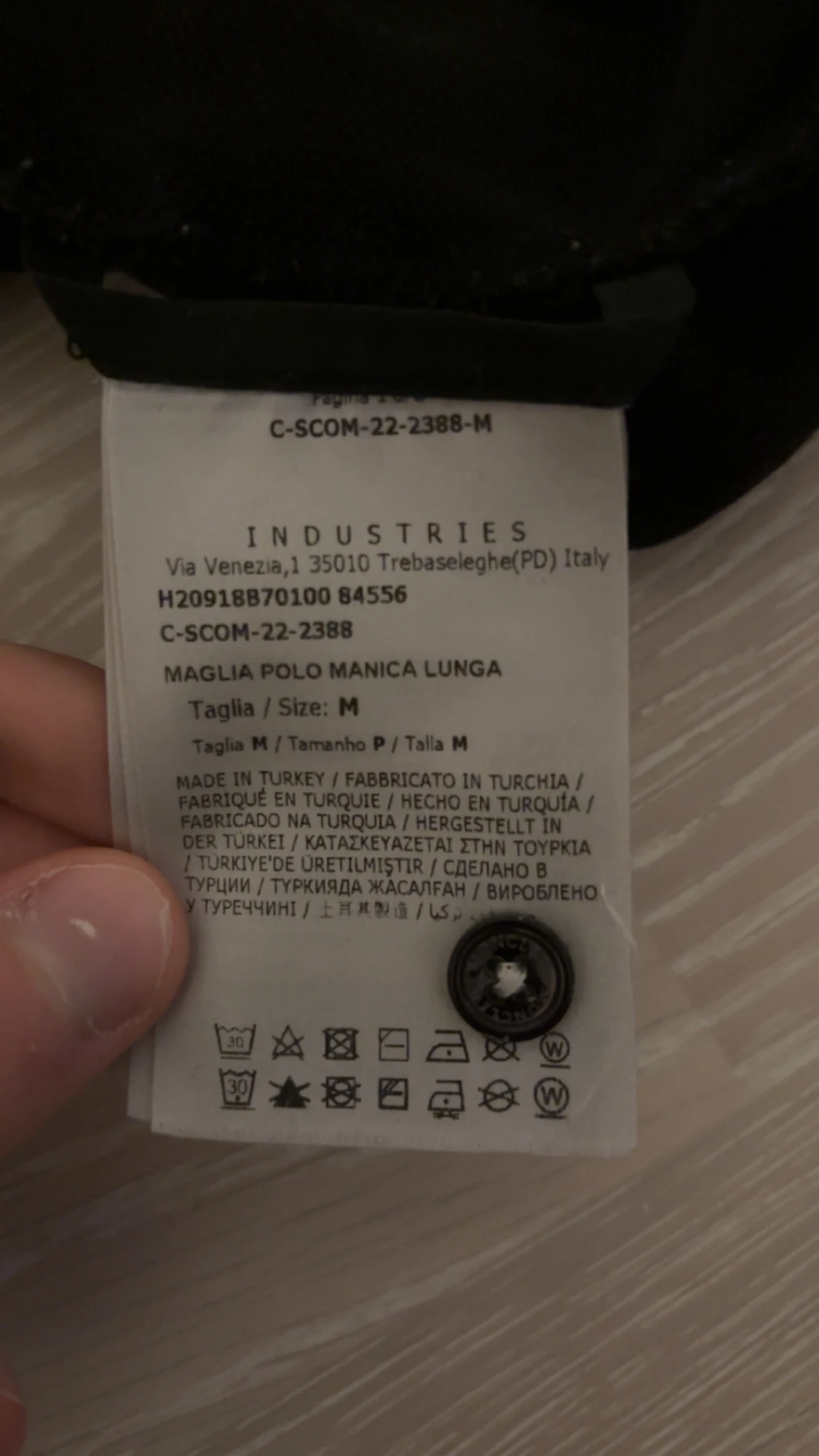 Svart långärmad pikétröja Moncler - 2