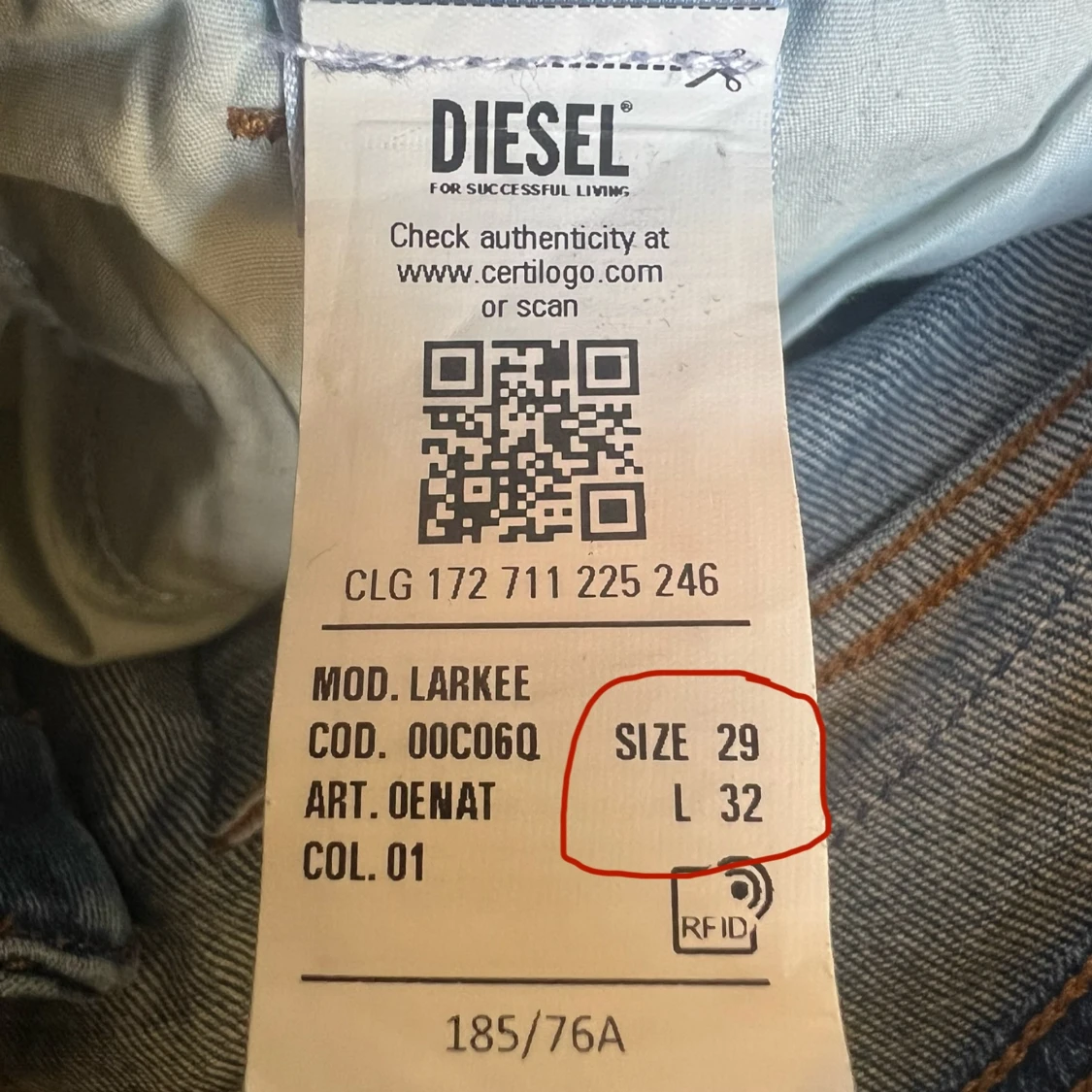 Diesel Larkee blå jeans W29 L32 - 2