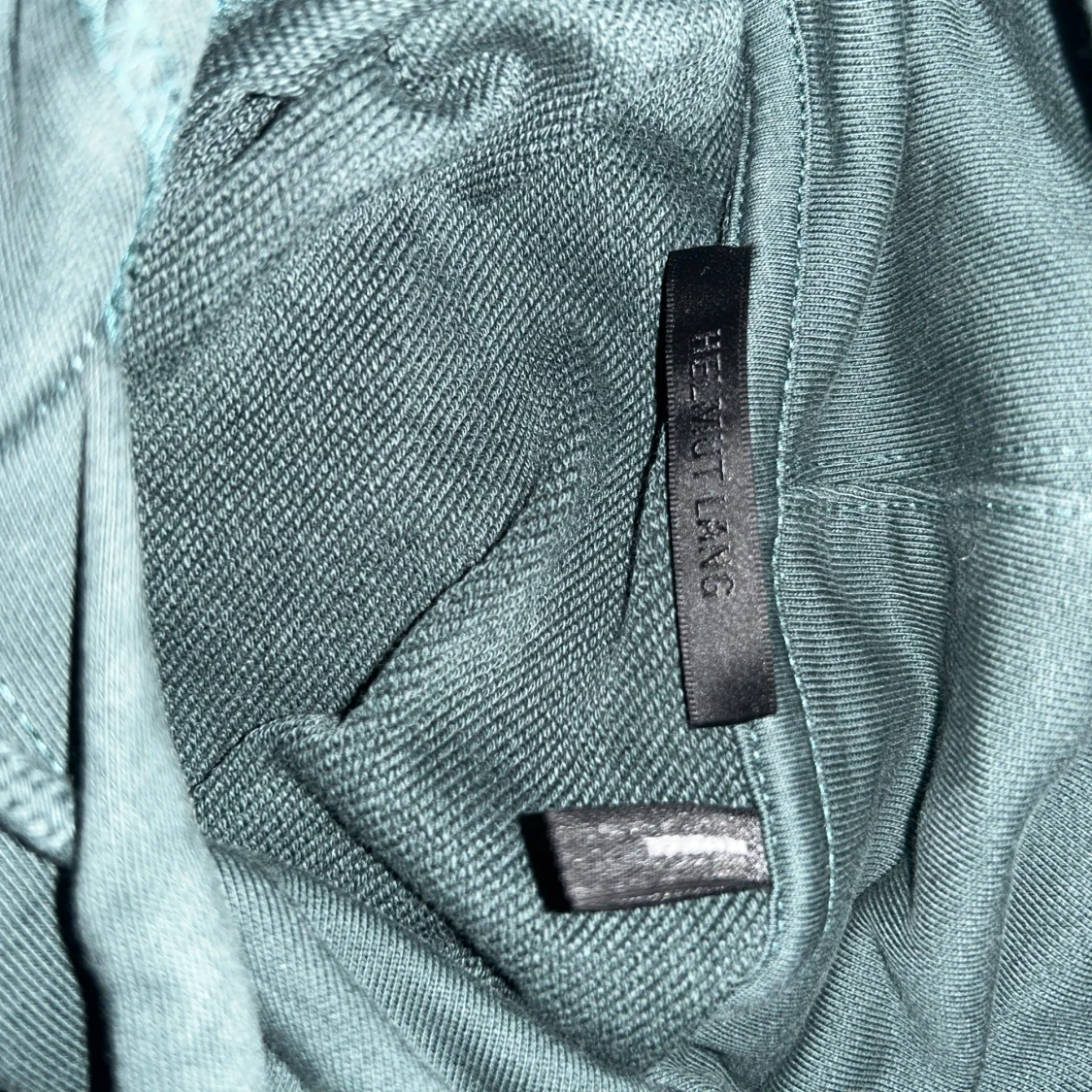 Mörkgrön Helmut Lang hoodie med print - 3