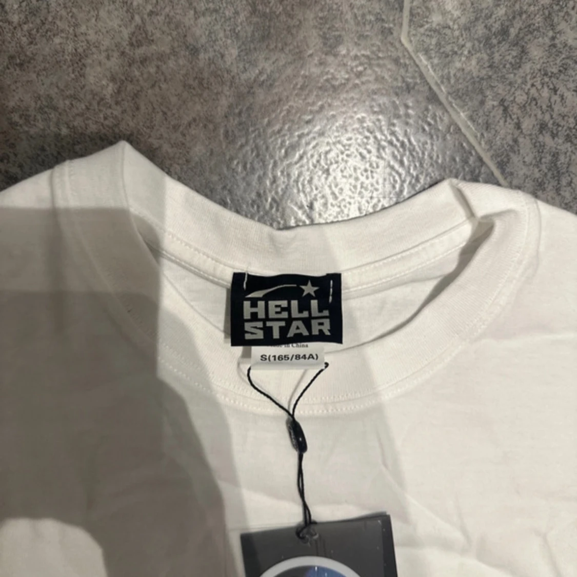 Vit Hellstar t-shirt med tryck - 1