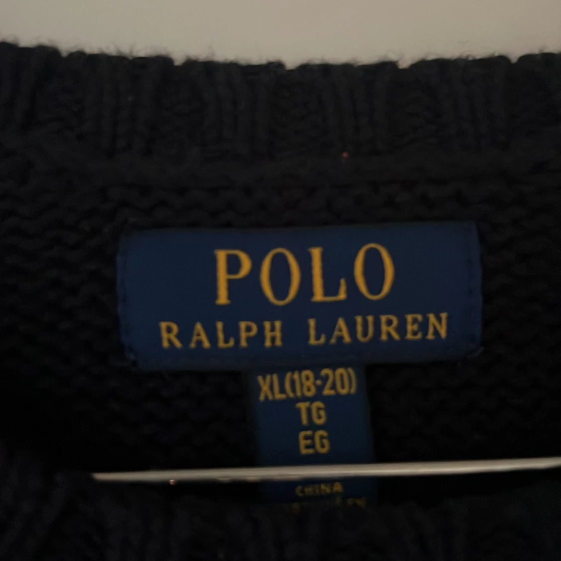 Mörkblå stickad tröja Polo Ralph Lauren - 1