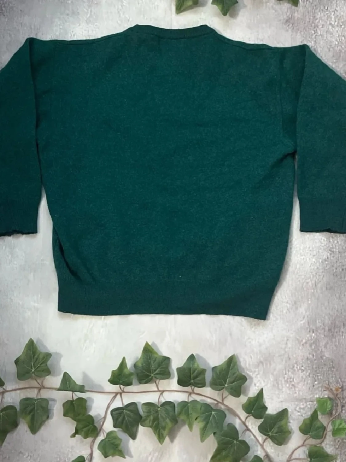 Mörkgrön stickad tröja från Burberrys - 3