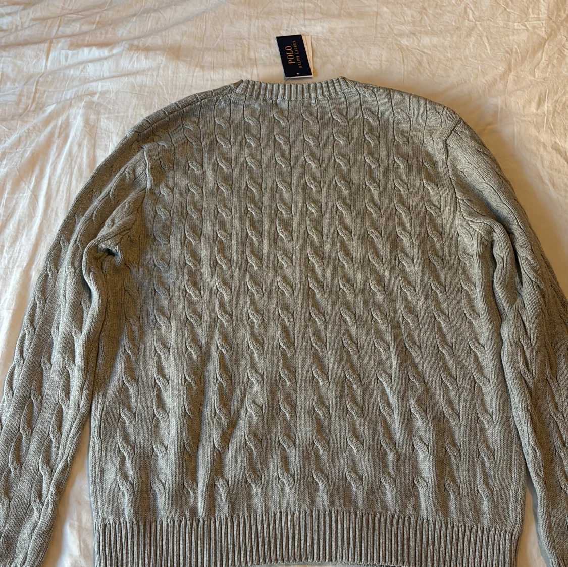  Ljusgrå kabelstickad tröja Polo Ralph Lauren - 4