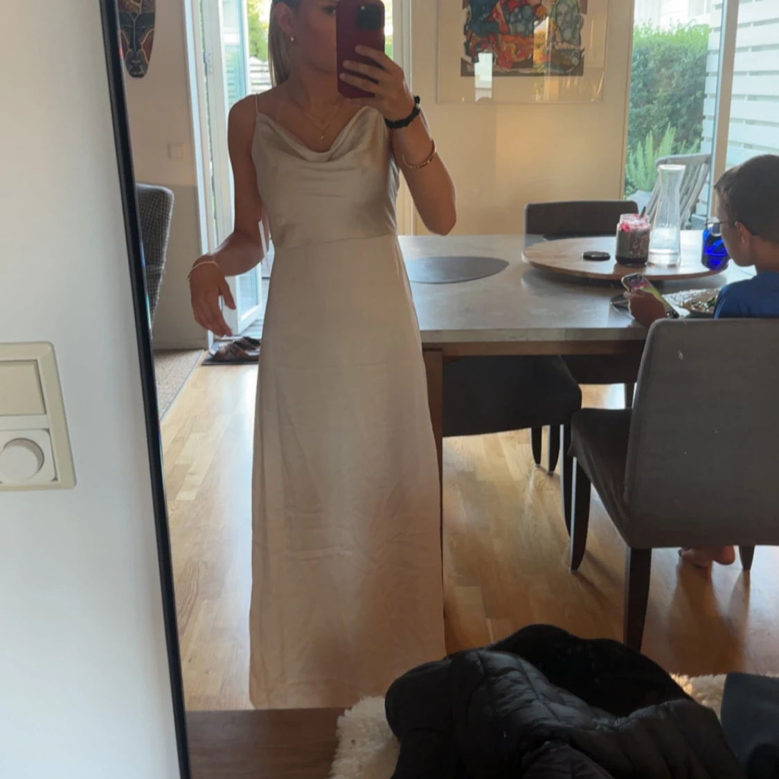 Champangefärgad balklänning - 1