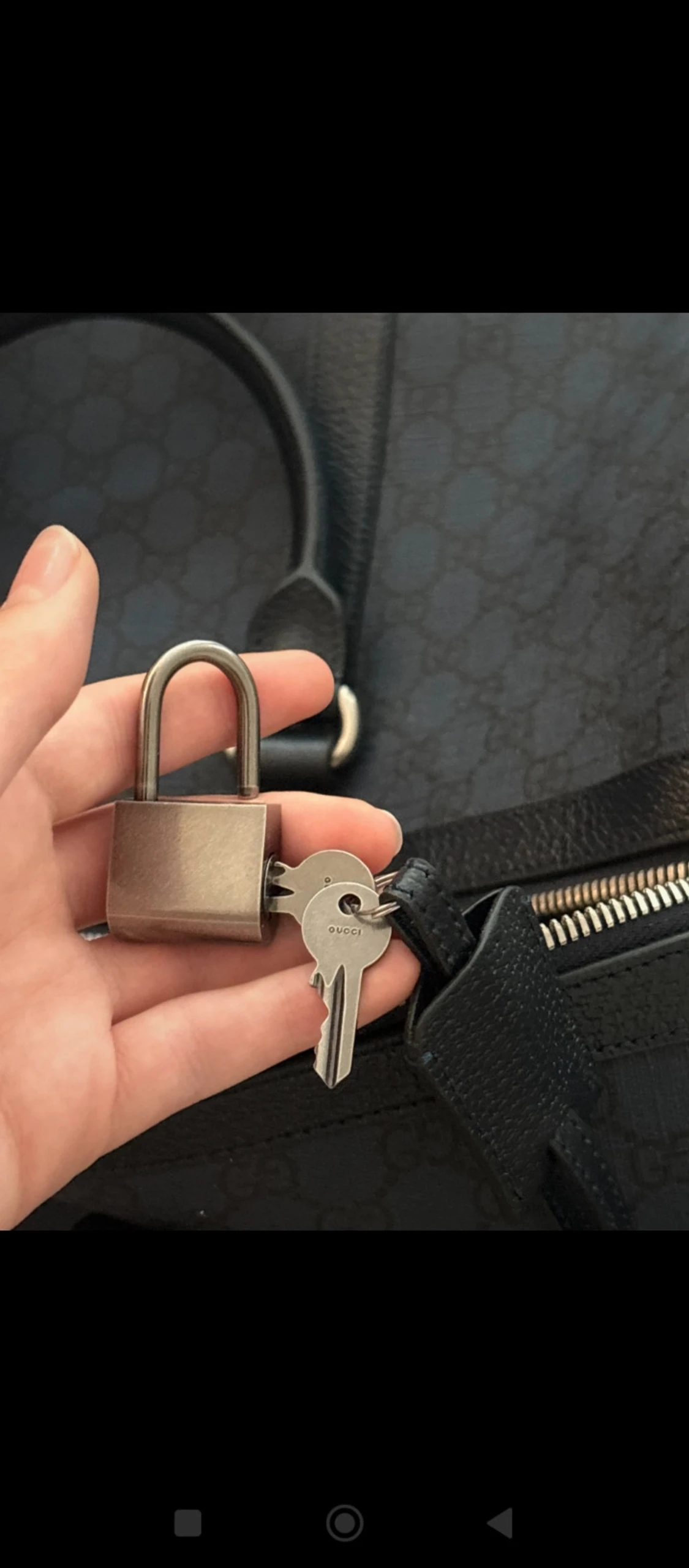 Gucci blå resväska med GG-mönster - 3