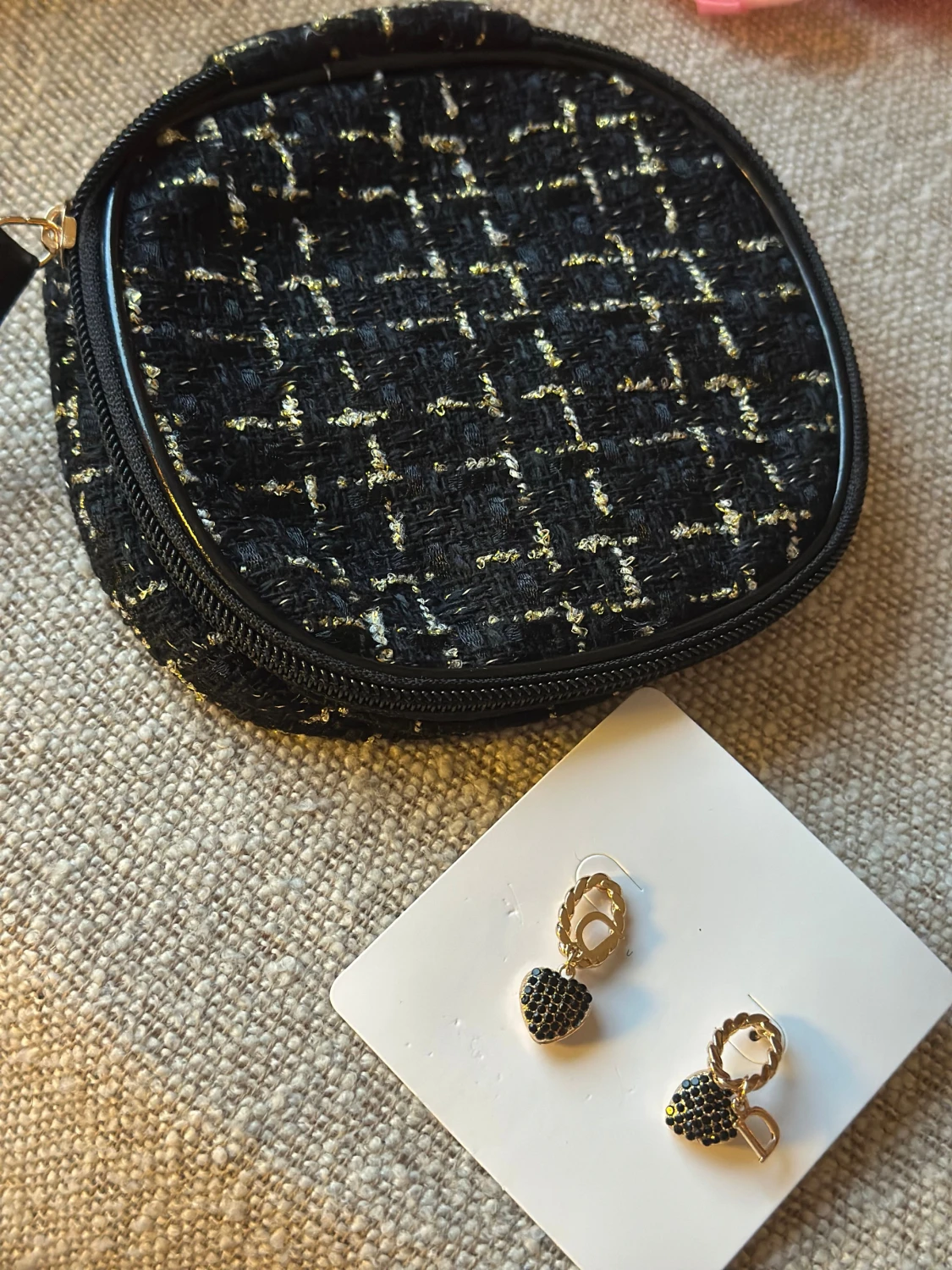 Gift Set Svart och guld rutig tweedväst