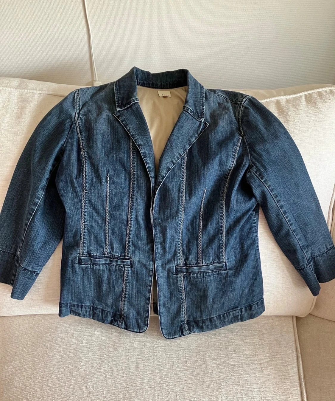 Blå jeanskavaj från Ecru