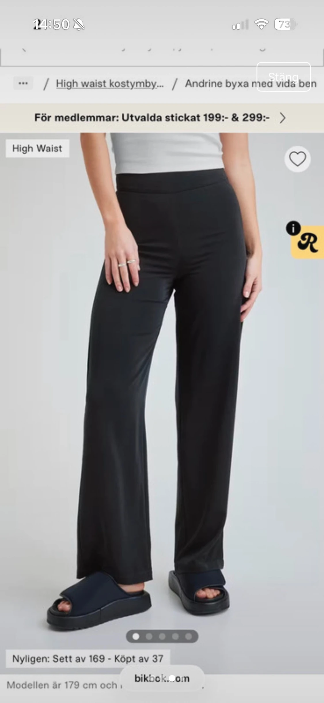 Svarta kostymbyxor med vida ben - 2