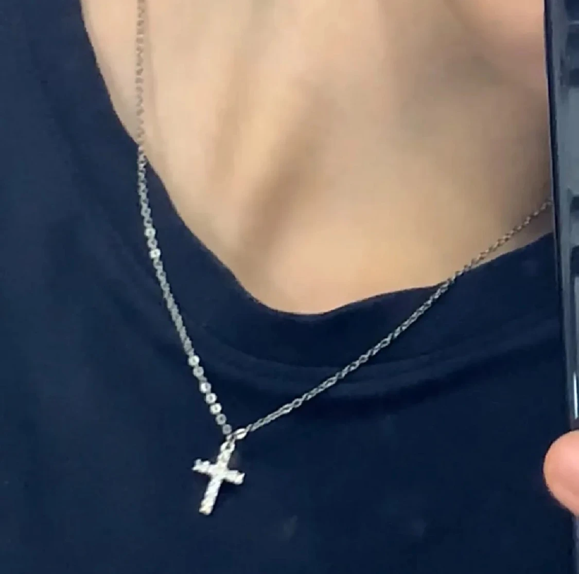 kors halsband rostfri 