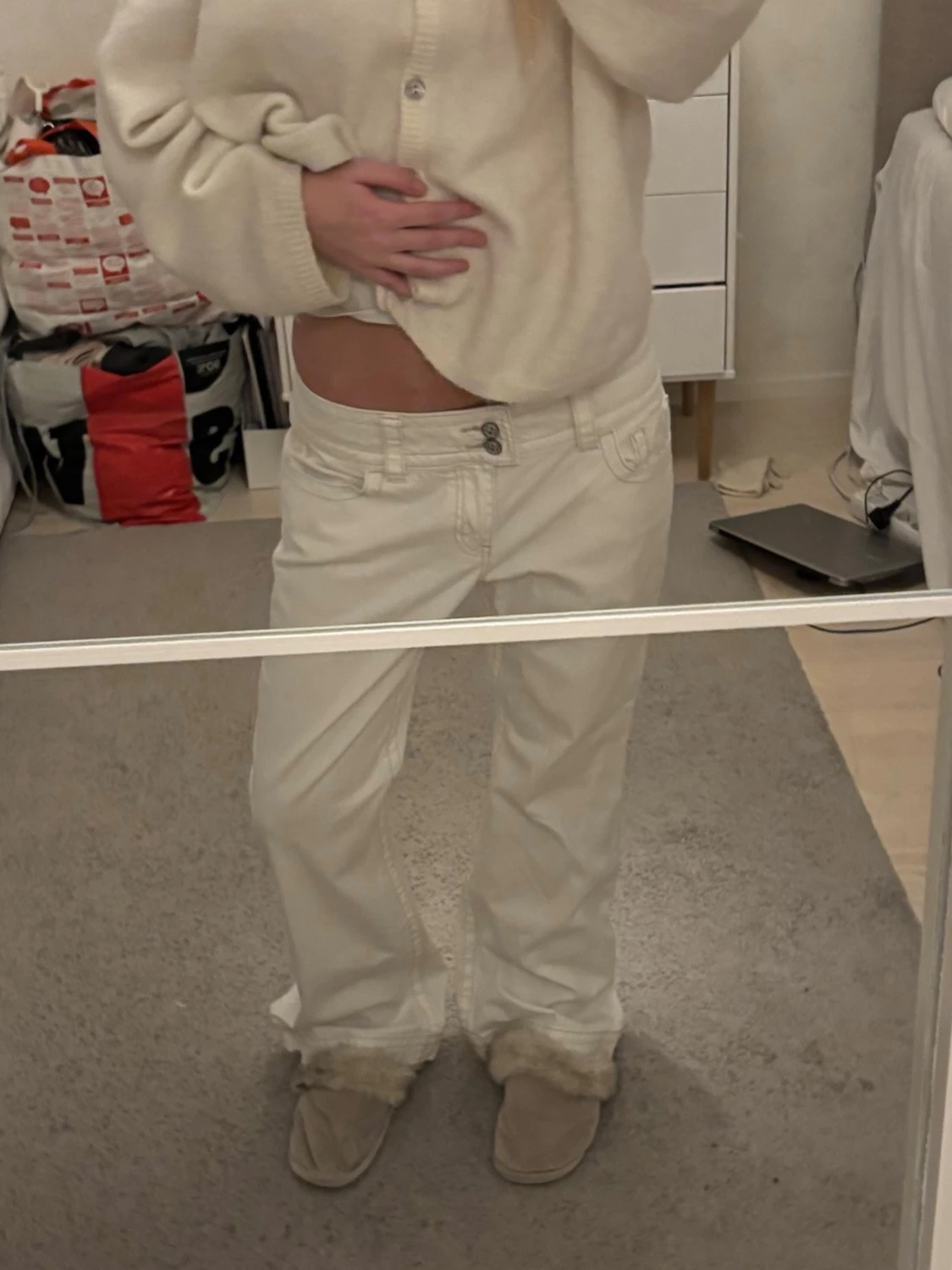 Vita bootcut jeans från Cabi