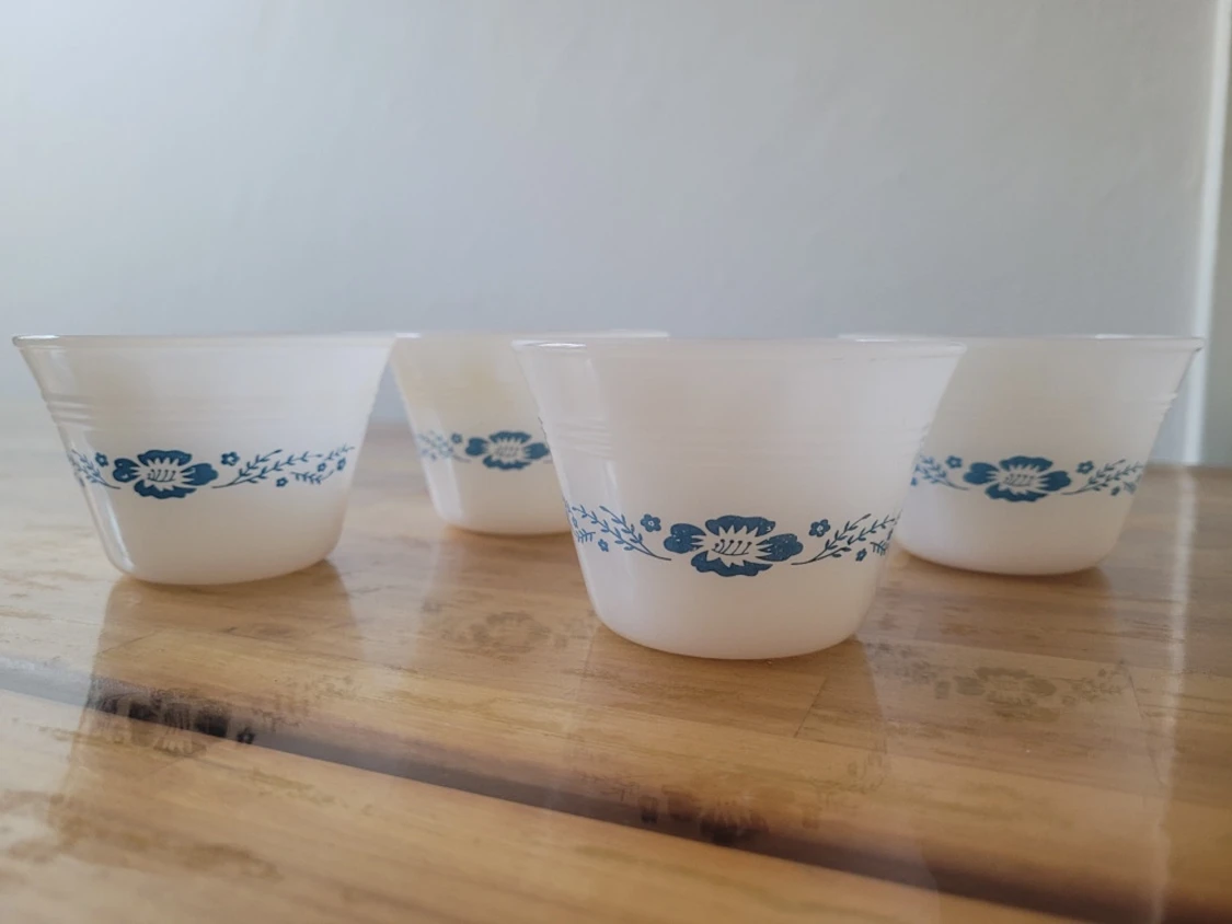 Dessertskålar vintage, mjölkporslin, Termocrisa