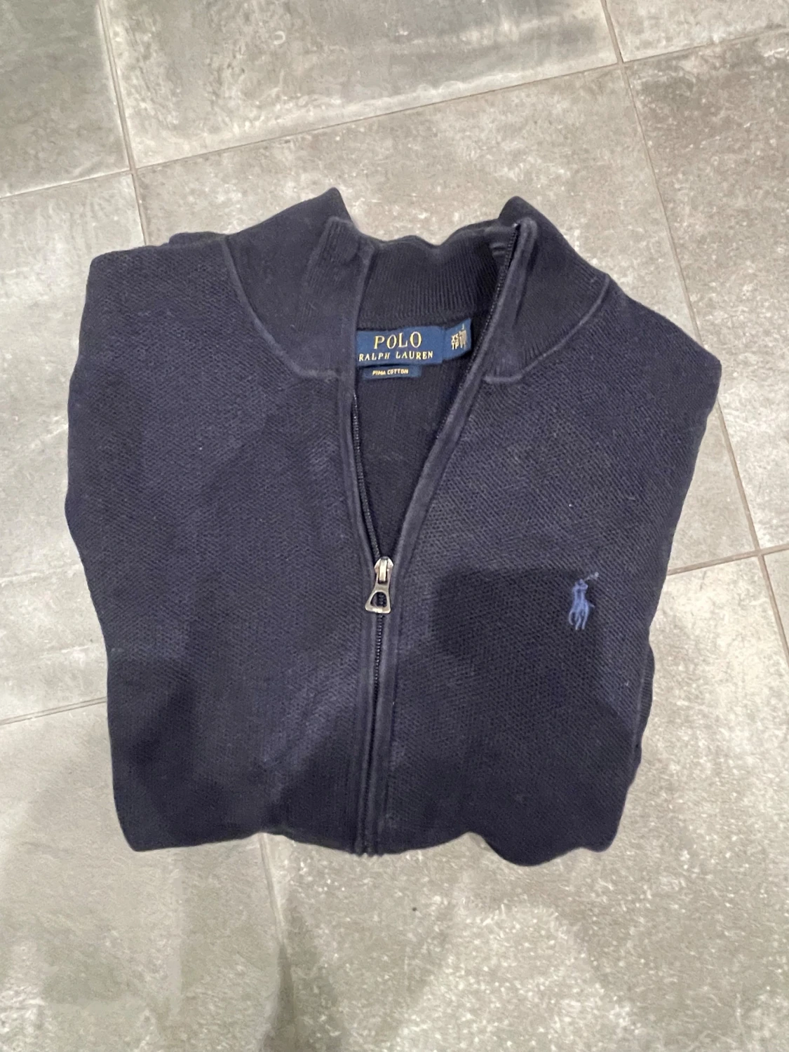 Blå Ralph Lauren Hoodie Hel Zip
