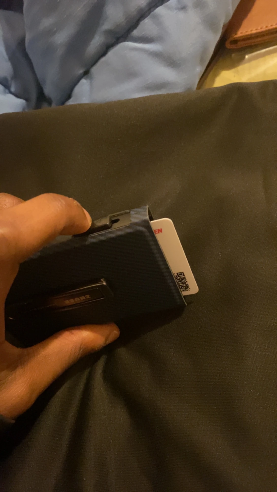 Blå randig plånbok från Zhuse - 3