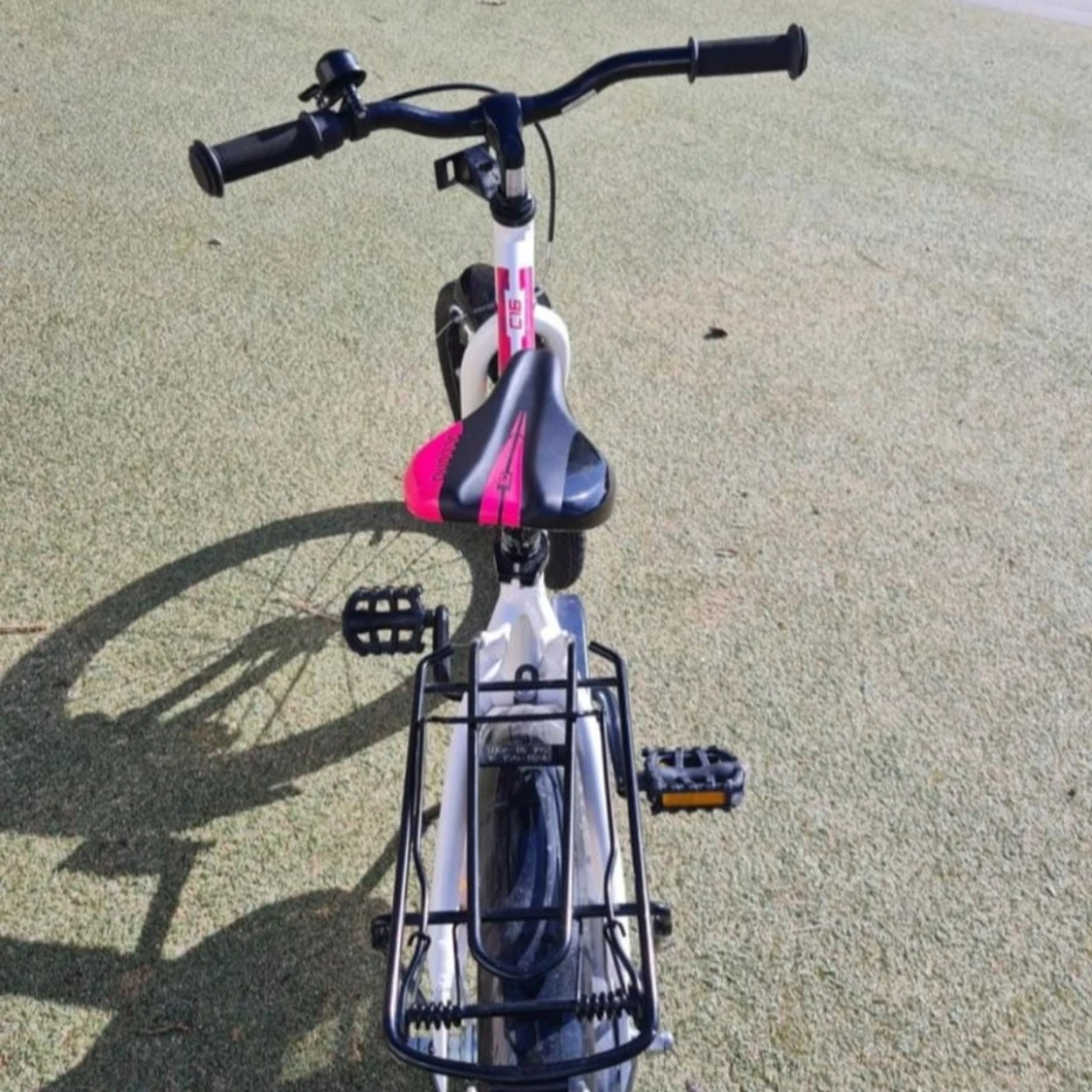 OCCANO Barncykel 16" Vit/Rosa