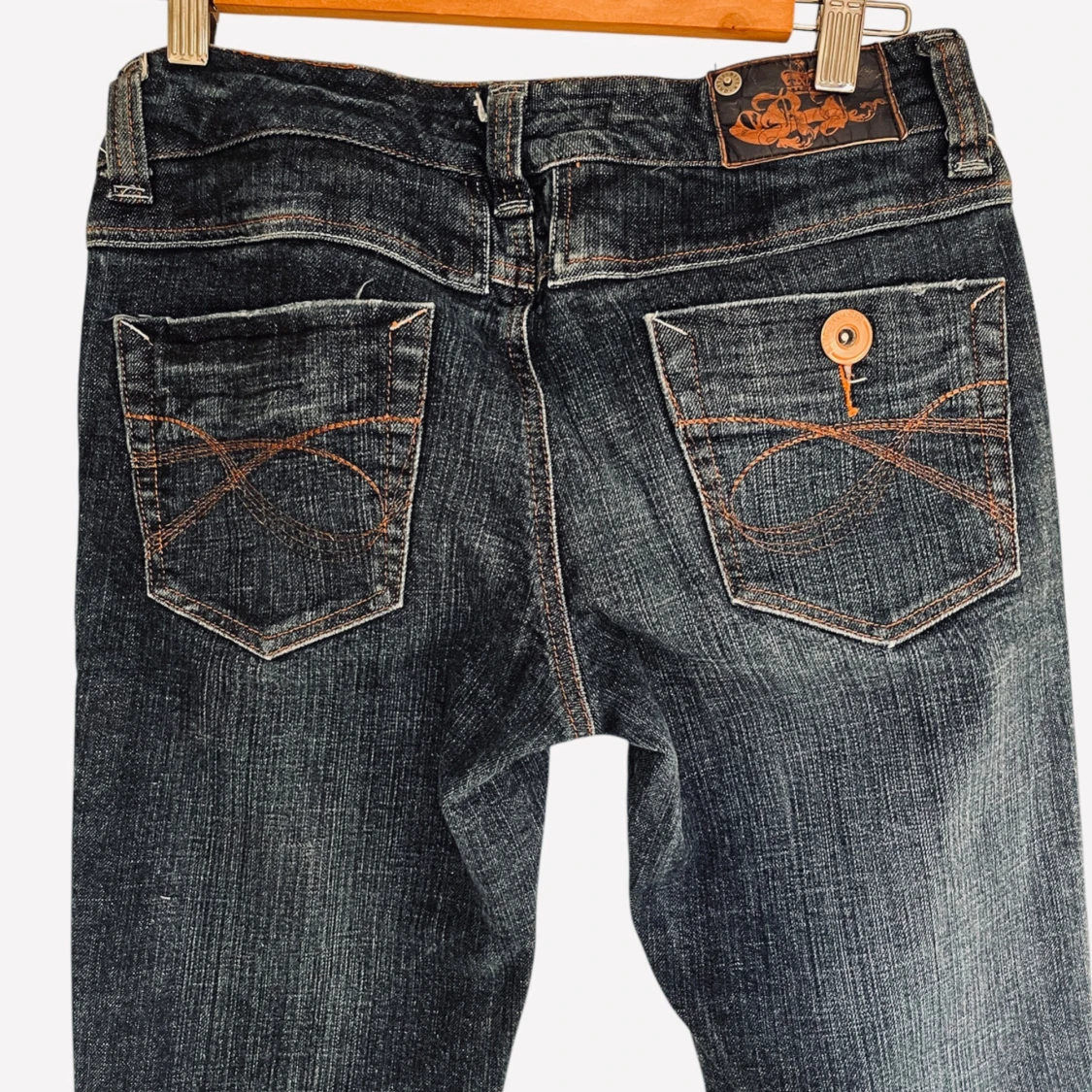 Lågmidjade Bootcut jeans mörka - 3