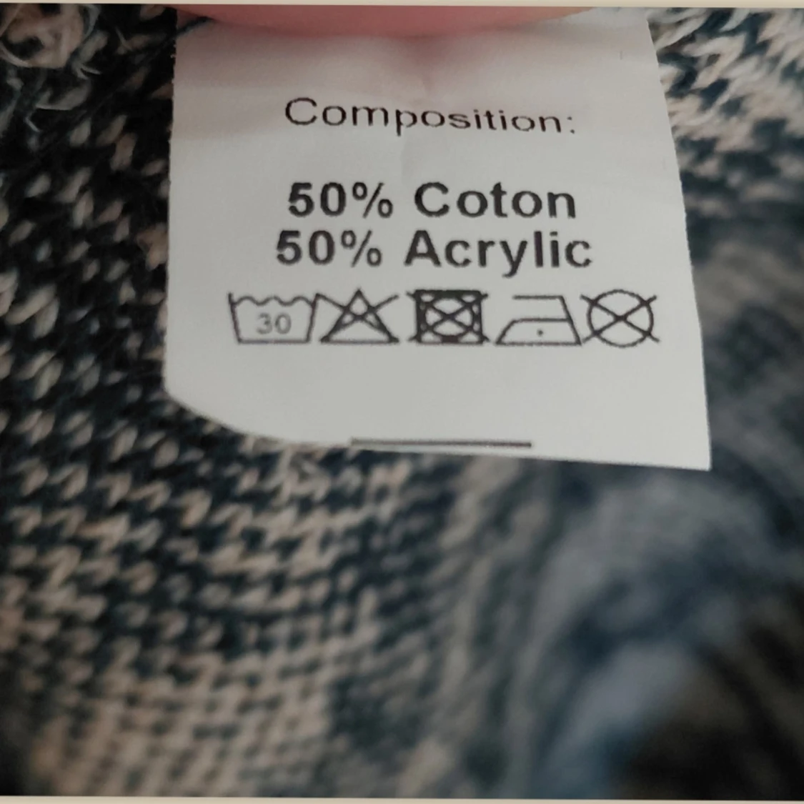 Mönstrad stickad tröja Fuchsia London, M - 4