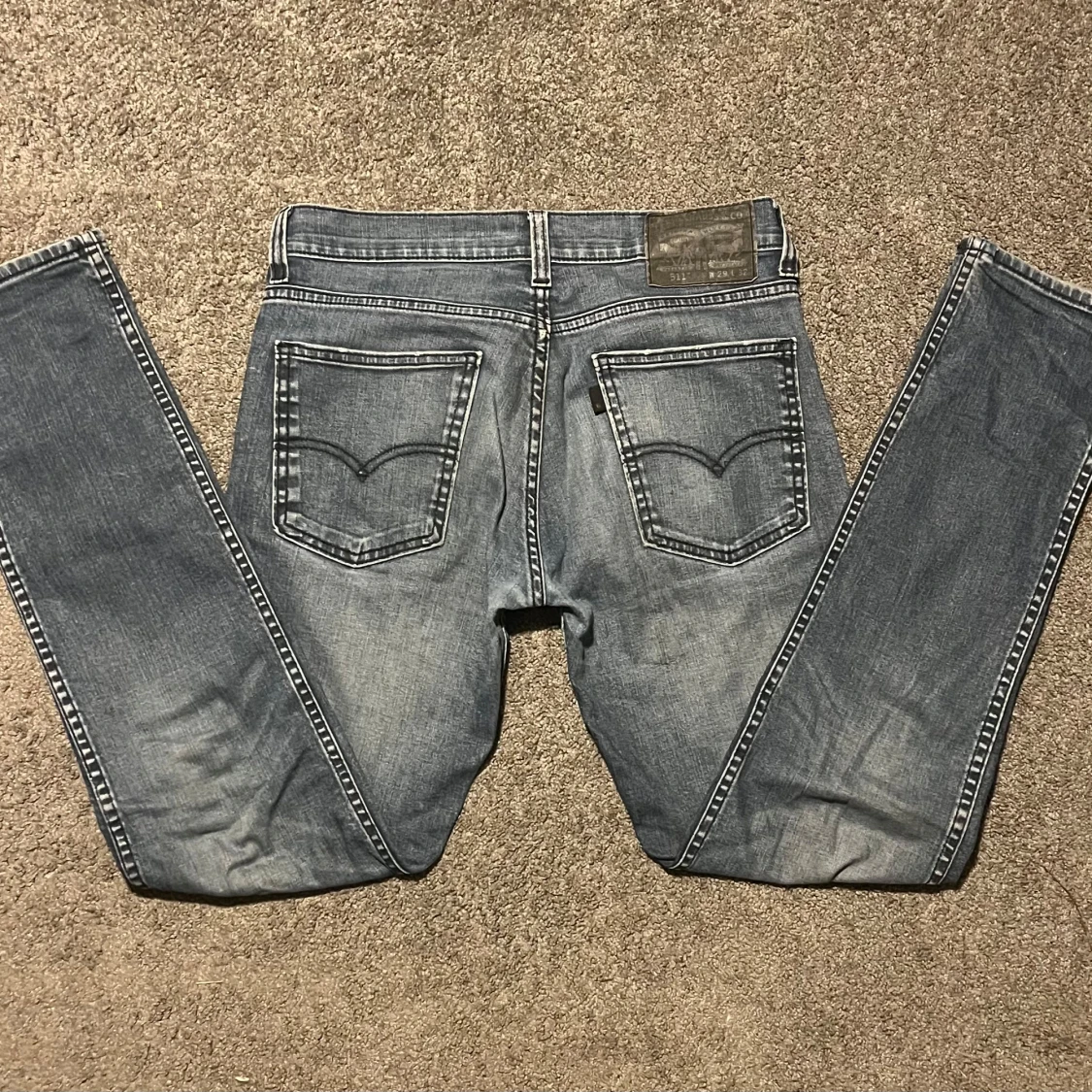 Levis 511 jeans i blå denim - 1