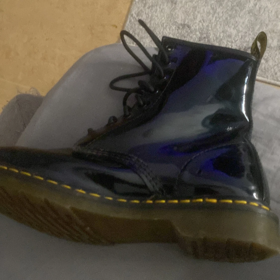 Svarta Dr. Martens boots i skinn - 1