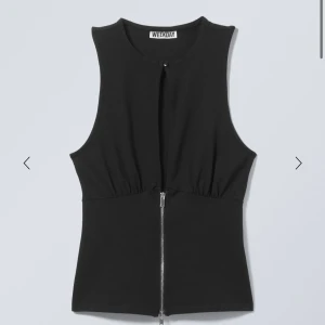 Svart topp med dragkedja - Jättefin