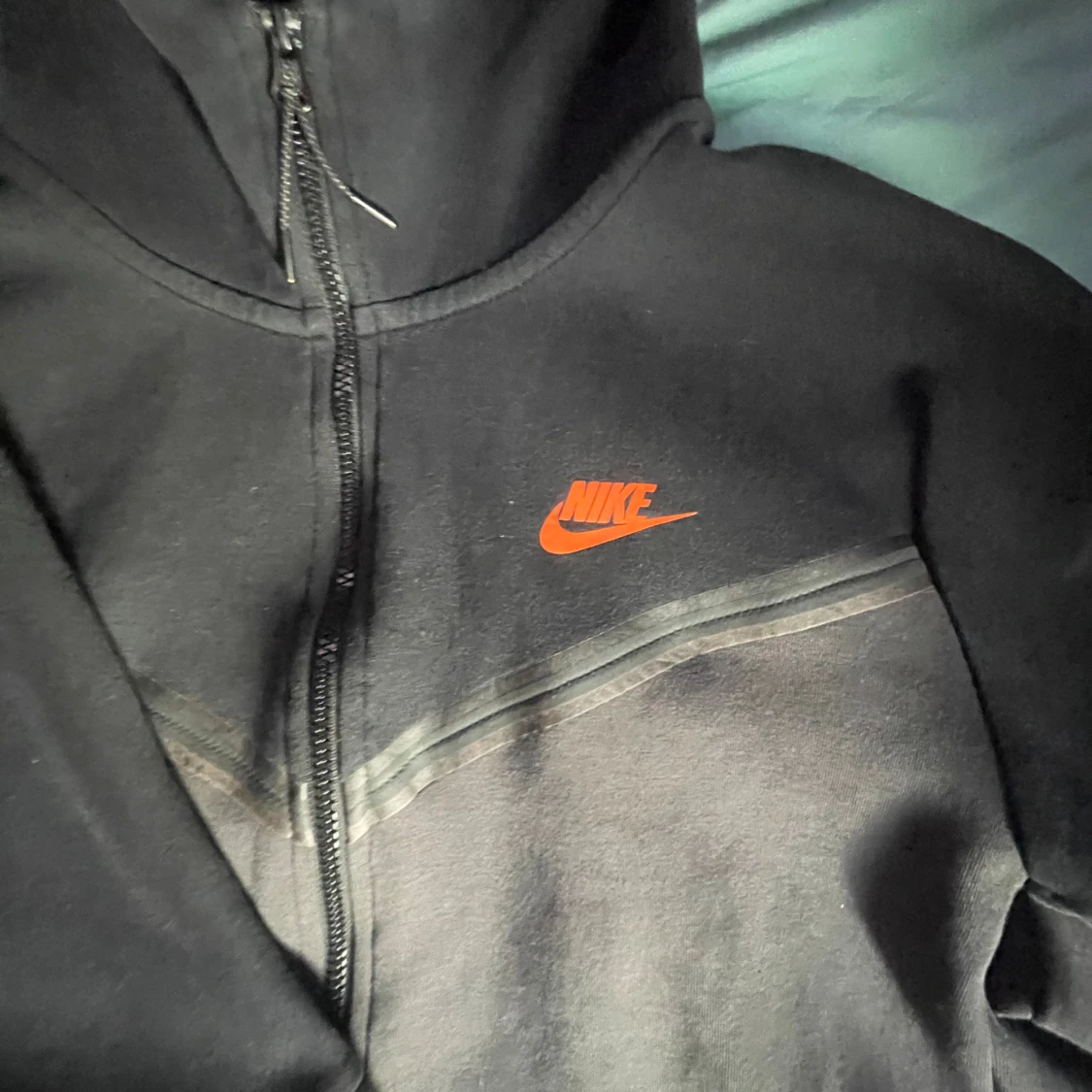 Svart Nike hoodie med dragkedja - 1