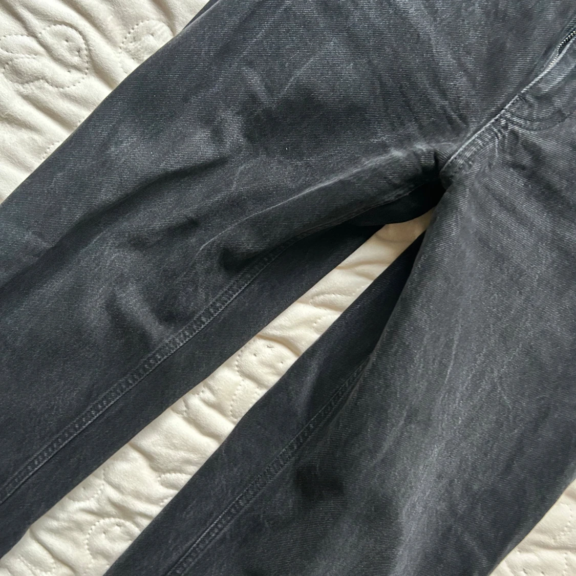 Svarta wide jeans från Zara, strl 38 - 3