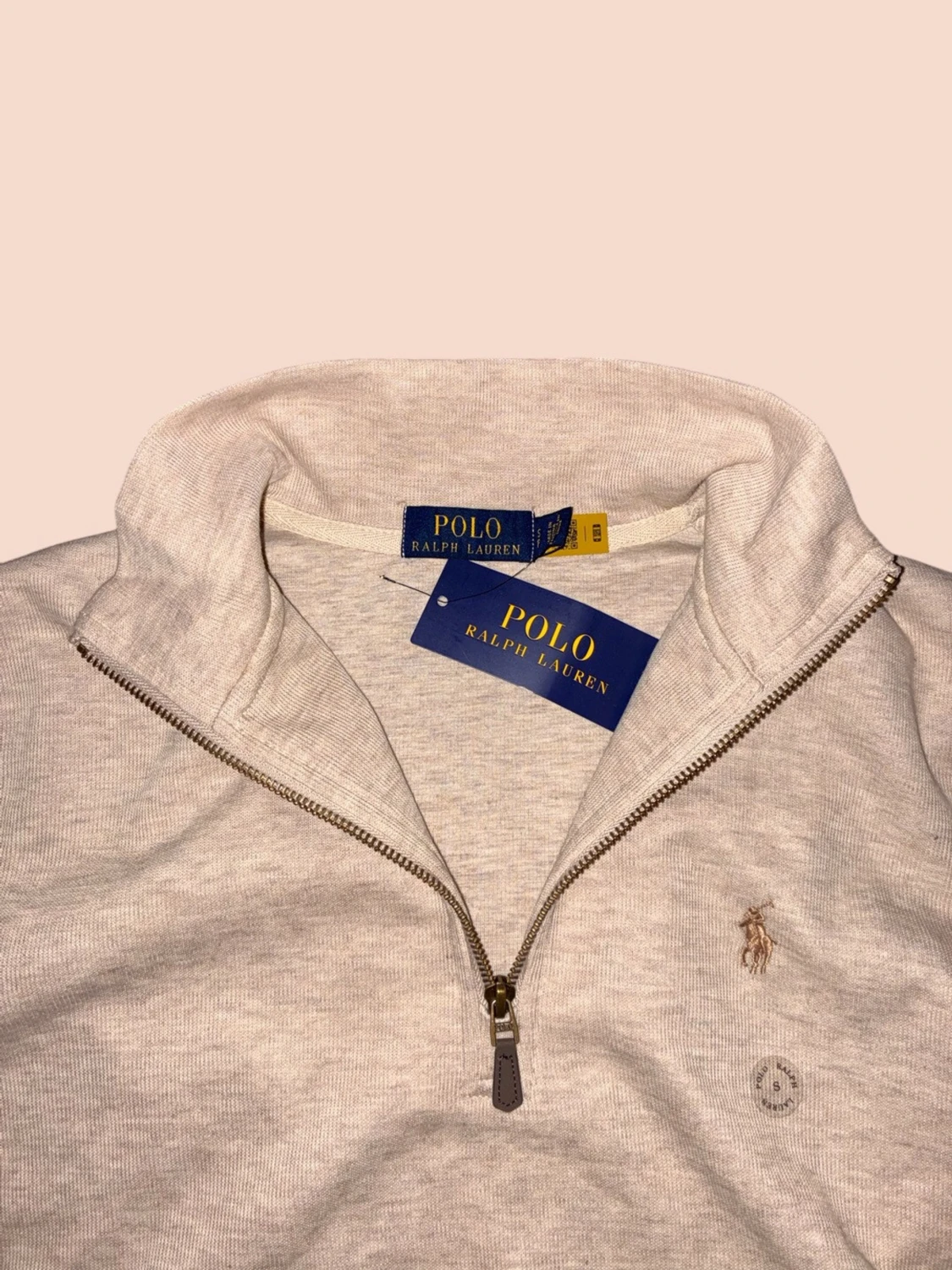 Beige half zip tröja från Polo Ralph Lauren - 2