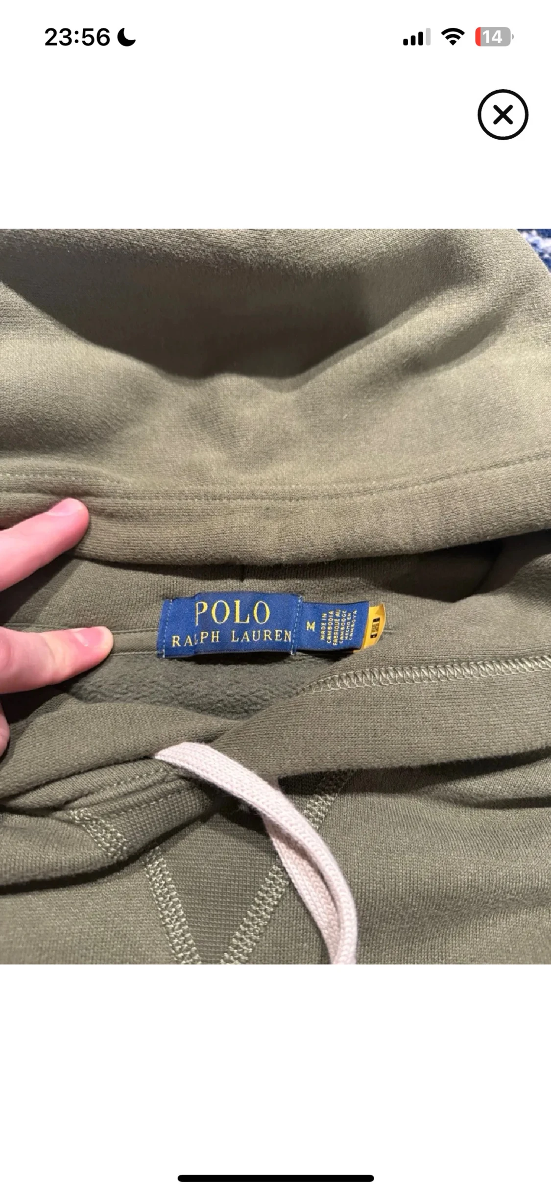 Olivgrön polo Ralp Lauren hoodie  - 3