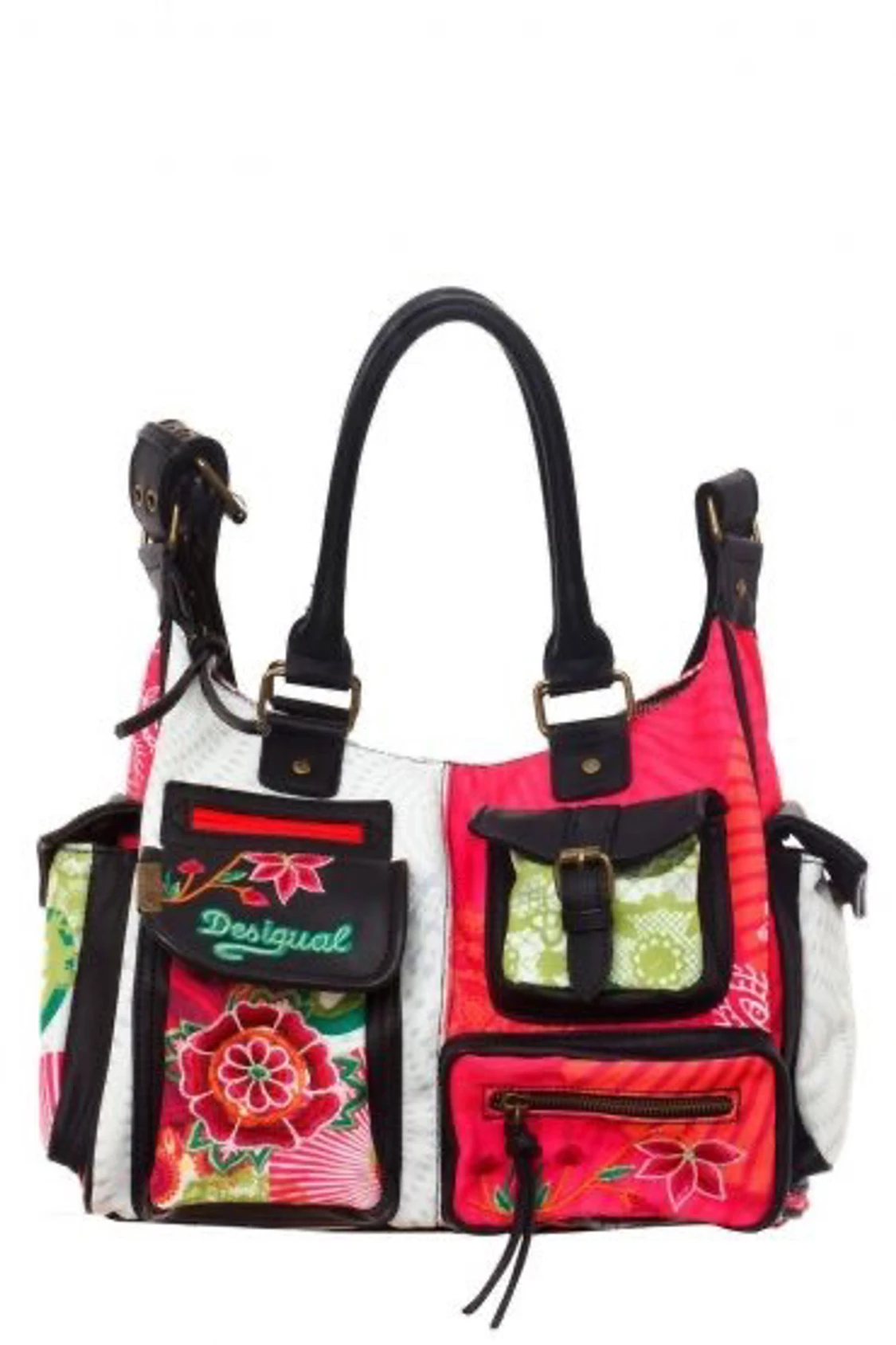 Desigual blommig axelväska med broderi - 1