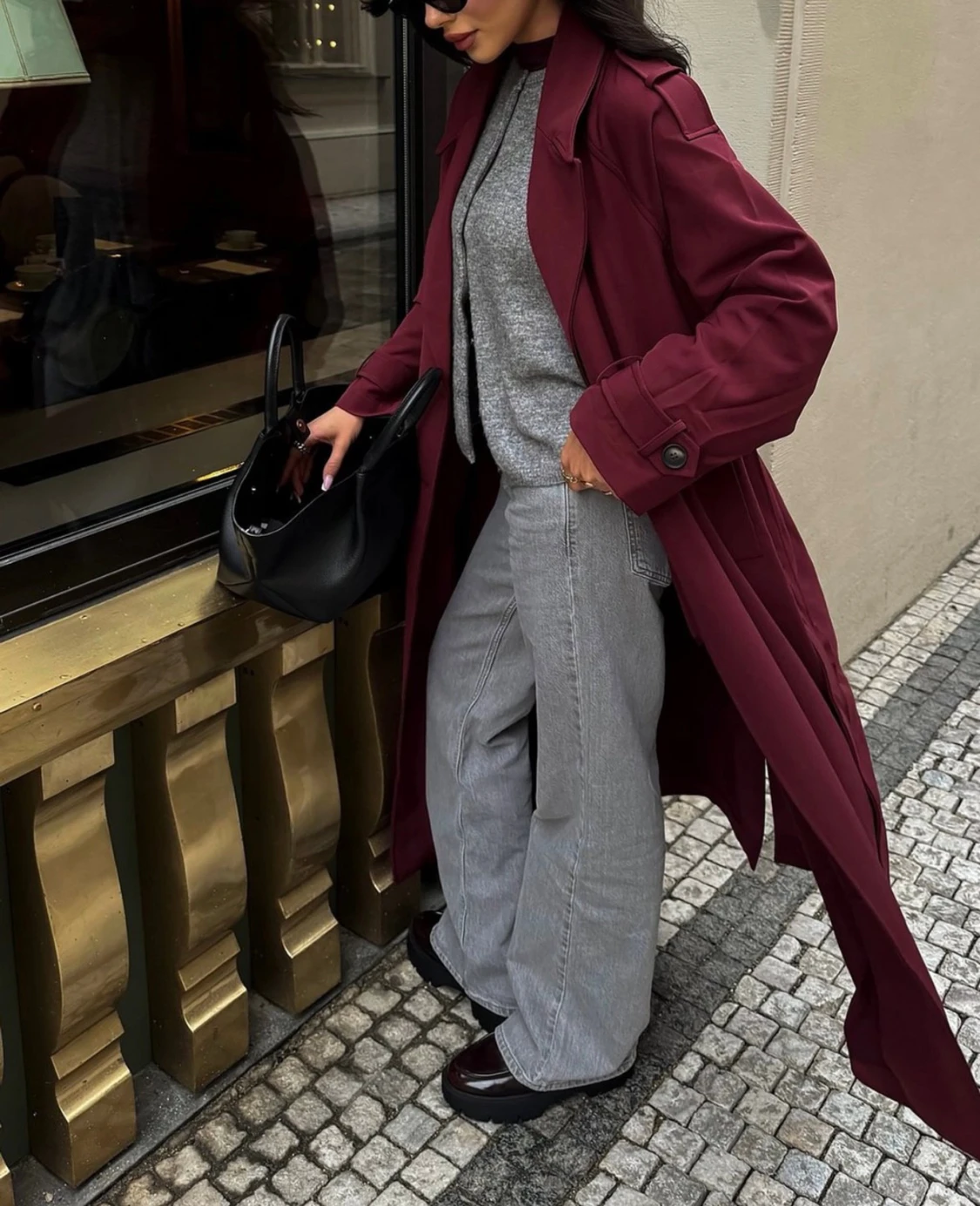 Grå low waist jeans från nakd