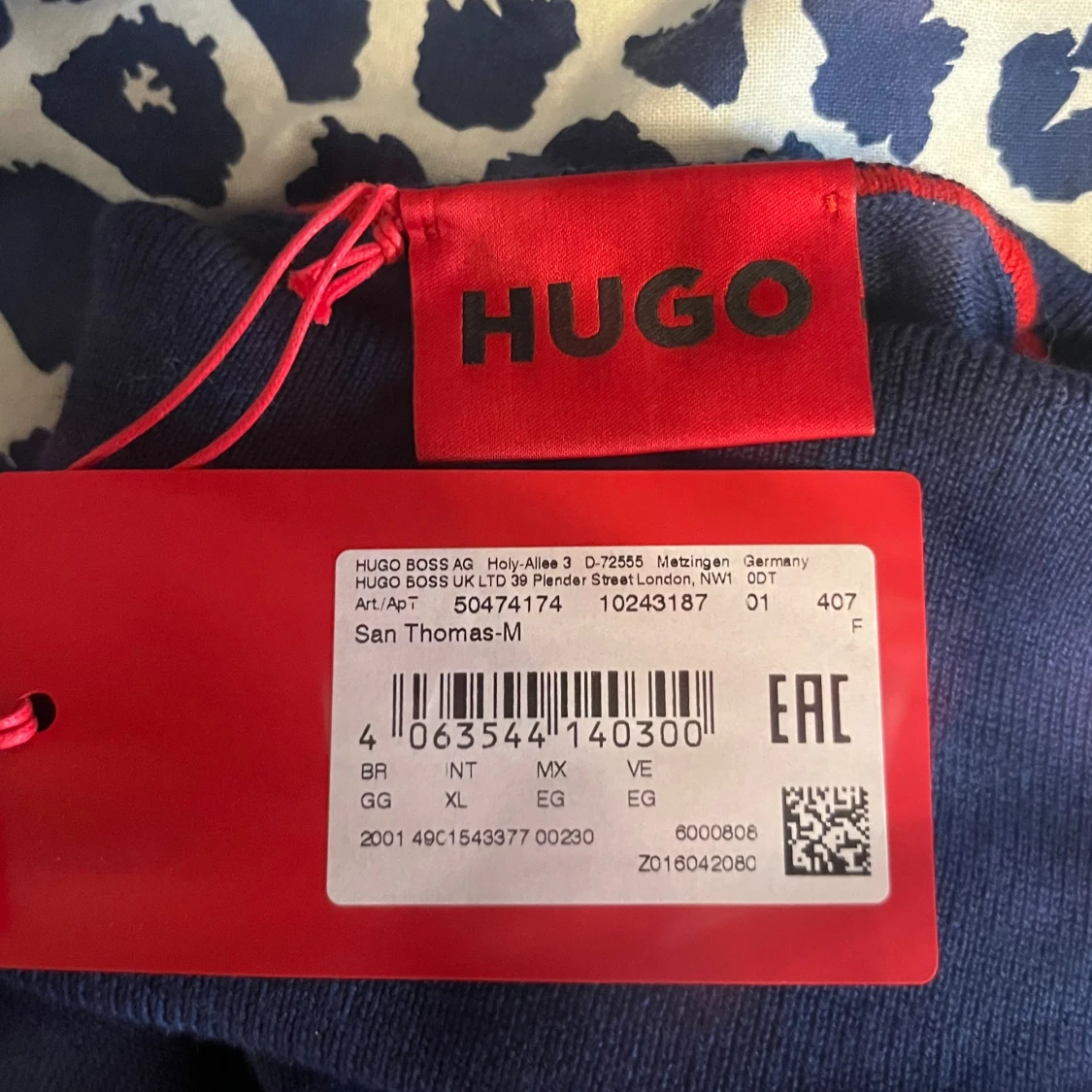 Mörkblå polotröja från Hugo Boss XL - 2