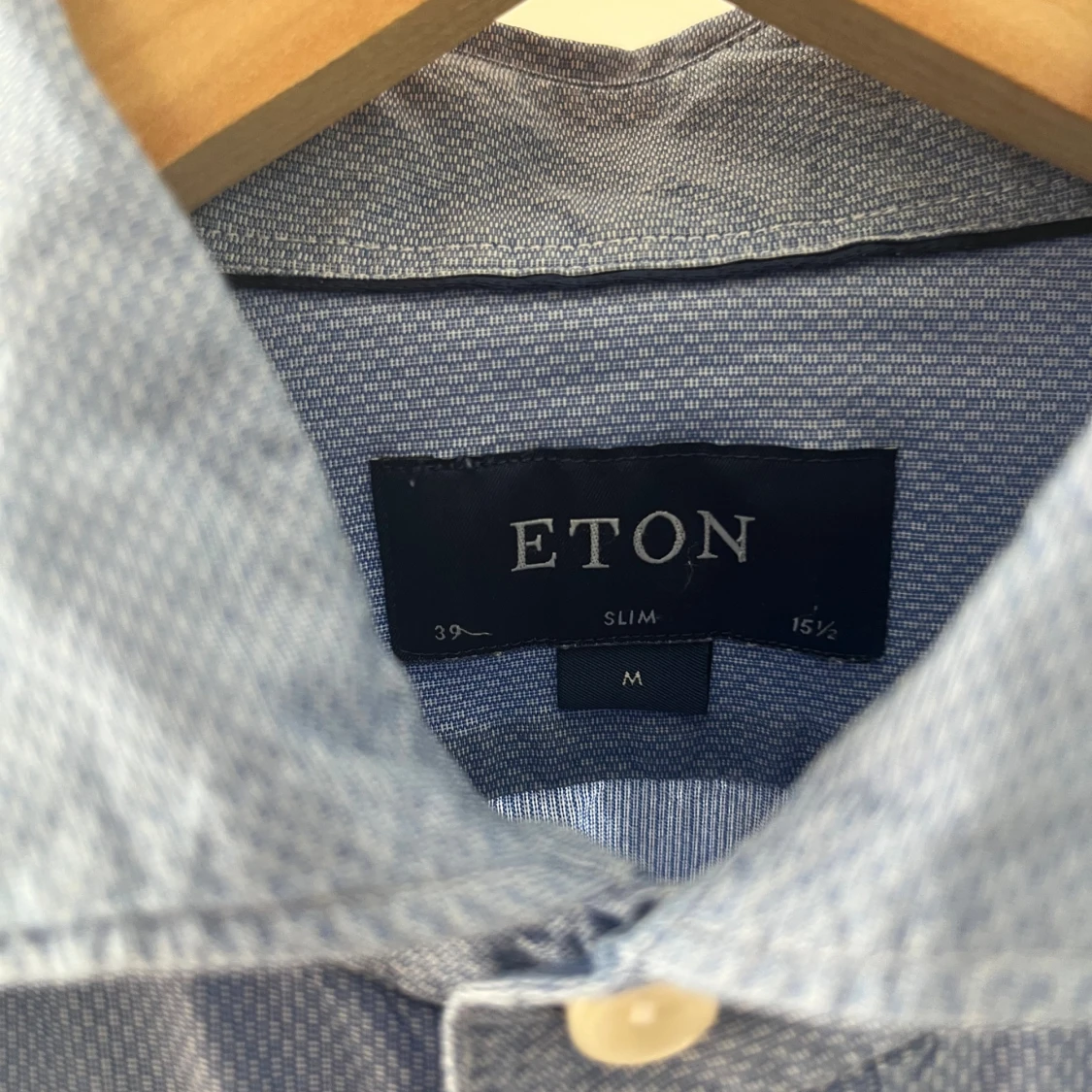 Blå slim fit skjorta från Eton - 2