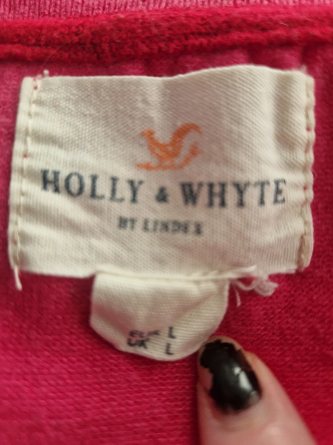 Rosa stickad tröja Holly & Whyte L - 1