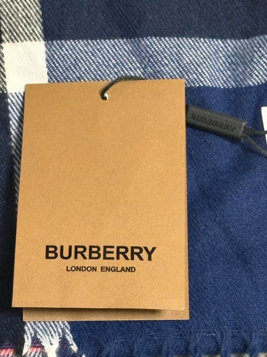 Blårutig Burberry  i kashmir - 4