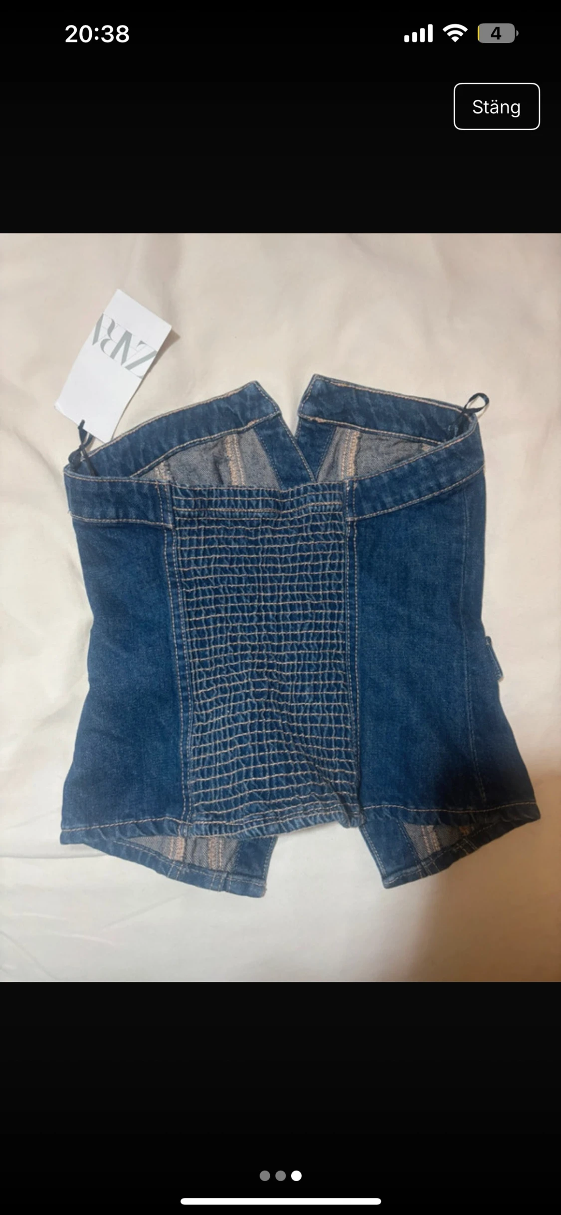 Denim korsett-topp från Zara XS - 2