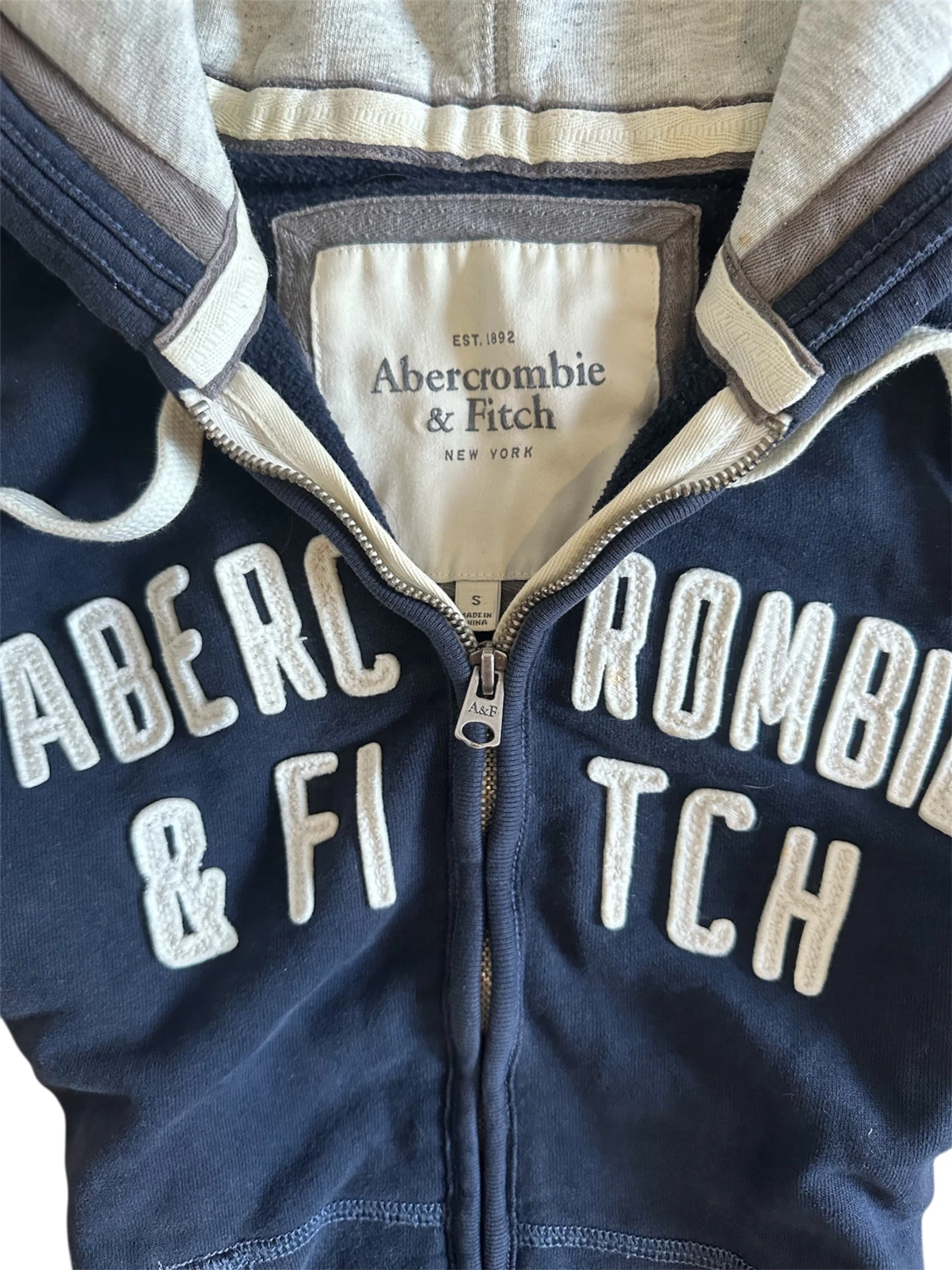 Vintage Abercrombie & Fitch zip up Tröja S - 3