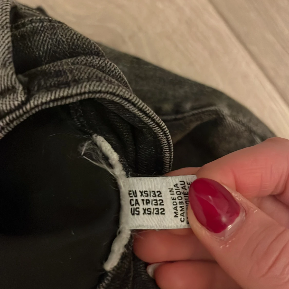 Bootcut svart/grå jeans XS/32 - 2