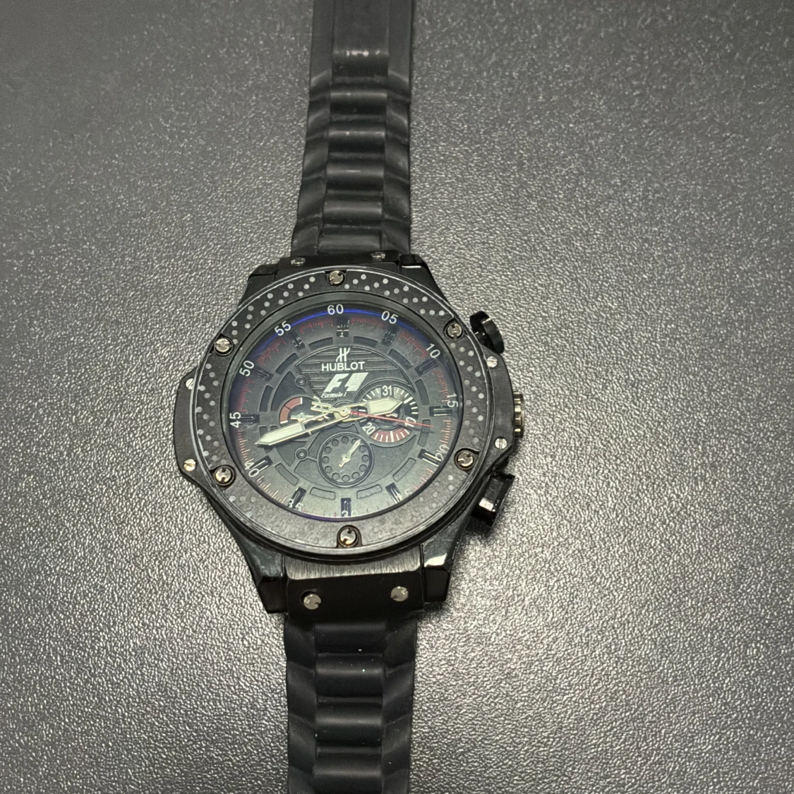 Svart Hublott F1 Edition klocka