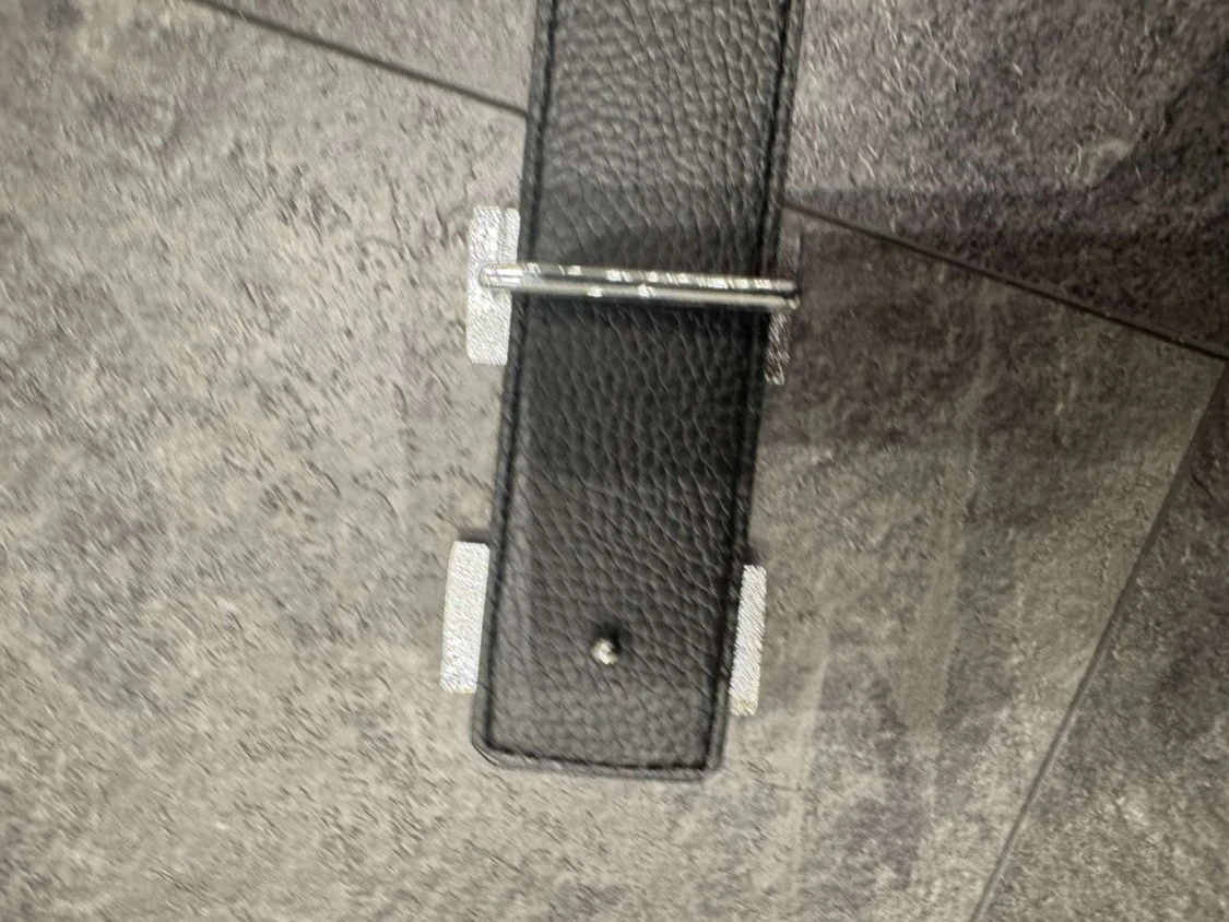 H-ermes vit och svart skärp med H-spänne - 3